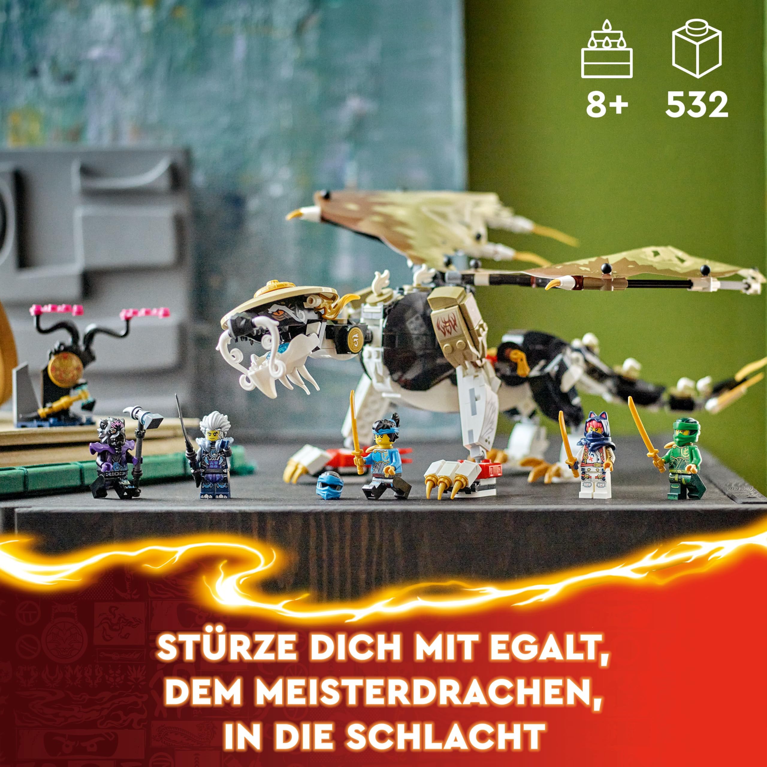 LEGO NINJAGO Egalt der Meisterdrache, Ninja-Set mit Drachen-Spielzeug 71809