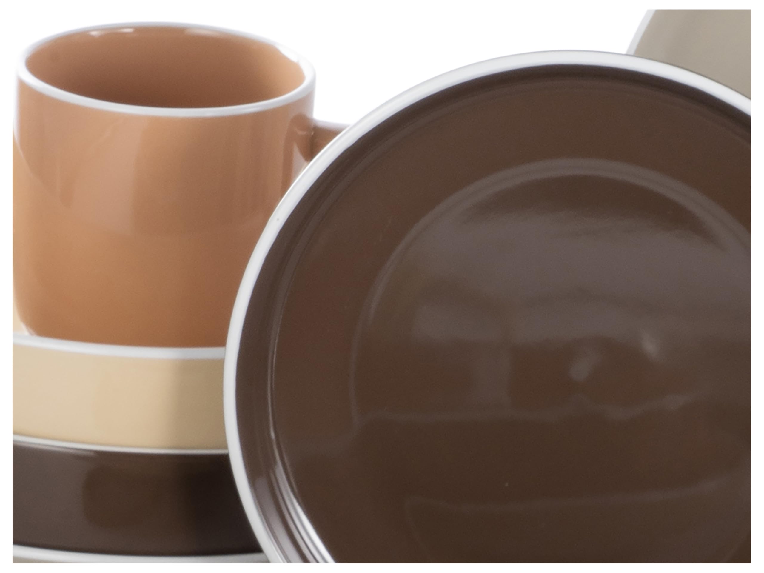 CreaTable Kombiservice 24716 Serie Nordic Mocha Mousse 16-tlg. 4 Personen
