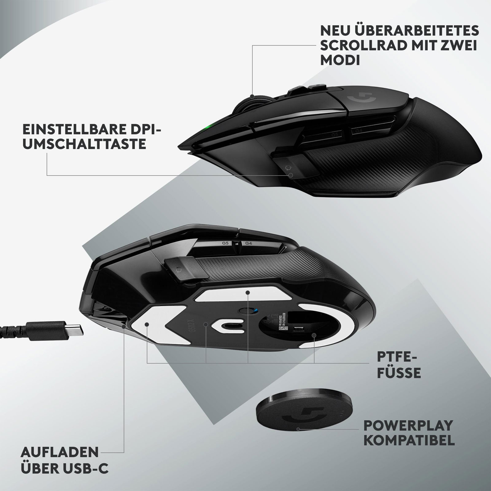Logitech G502 X Lightspeed Wireless Maus USB-C