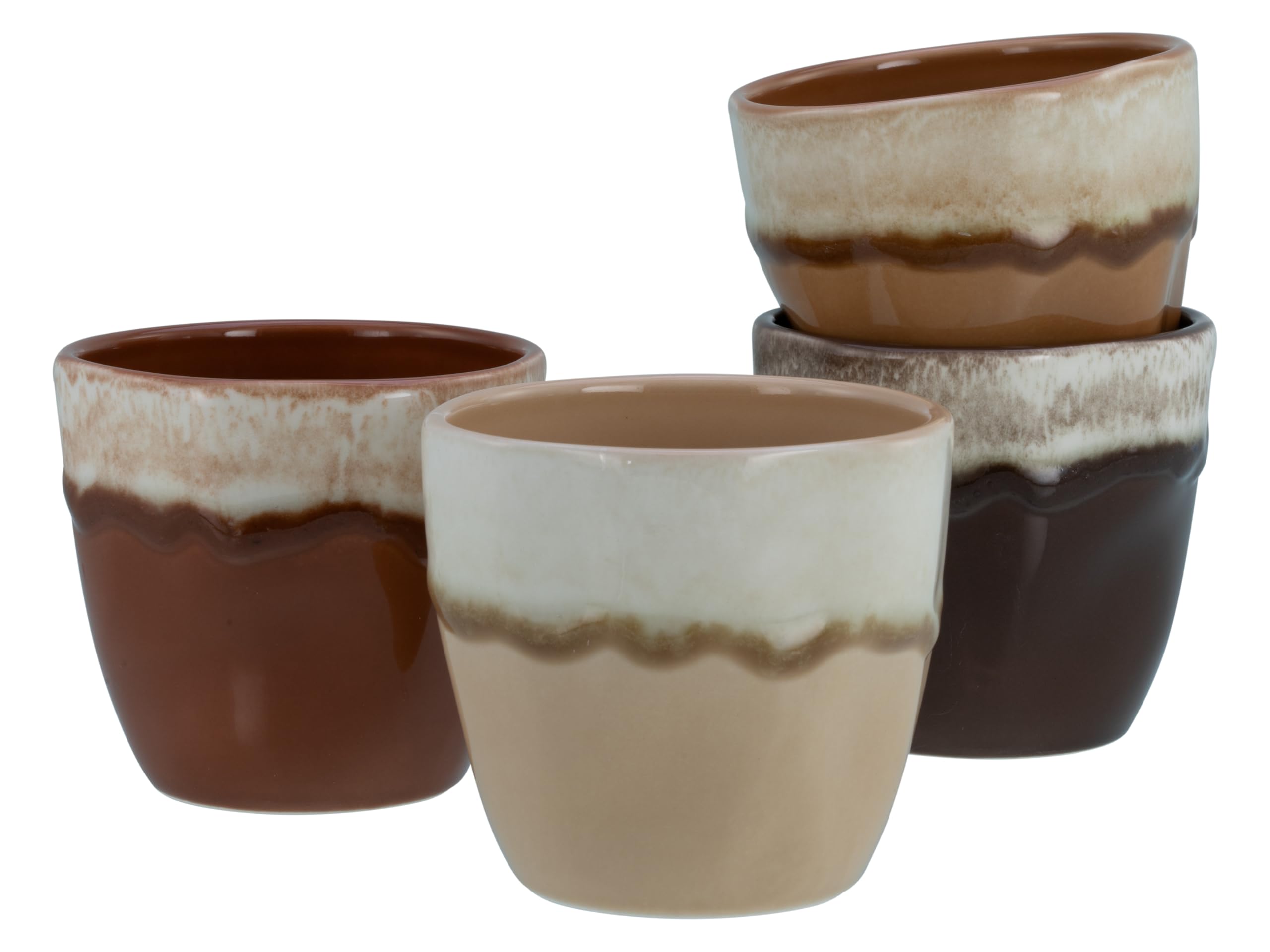 Creatable, 24739, Serie Squeezy Mocha Mousse, 4-teiliges Geschirrset für 4 Pers.