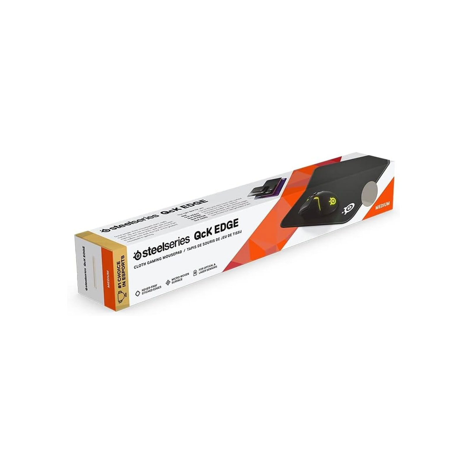 Steelseries QcK Edge Medium, Gaming-Mauspad, Schwarz