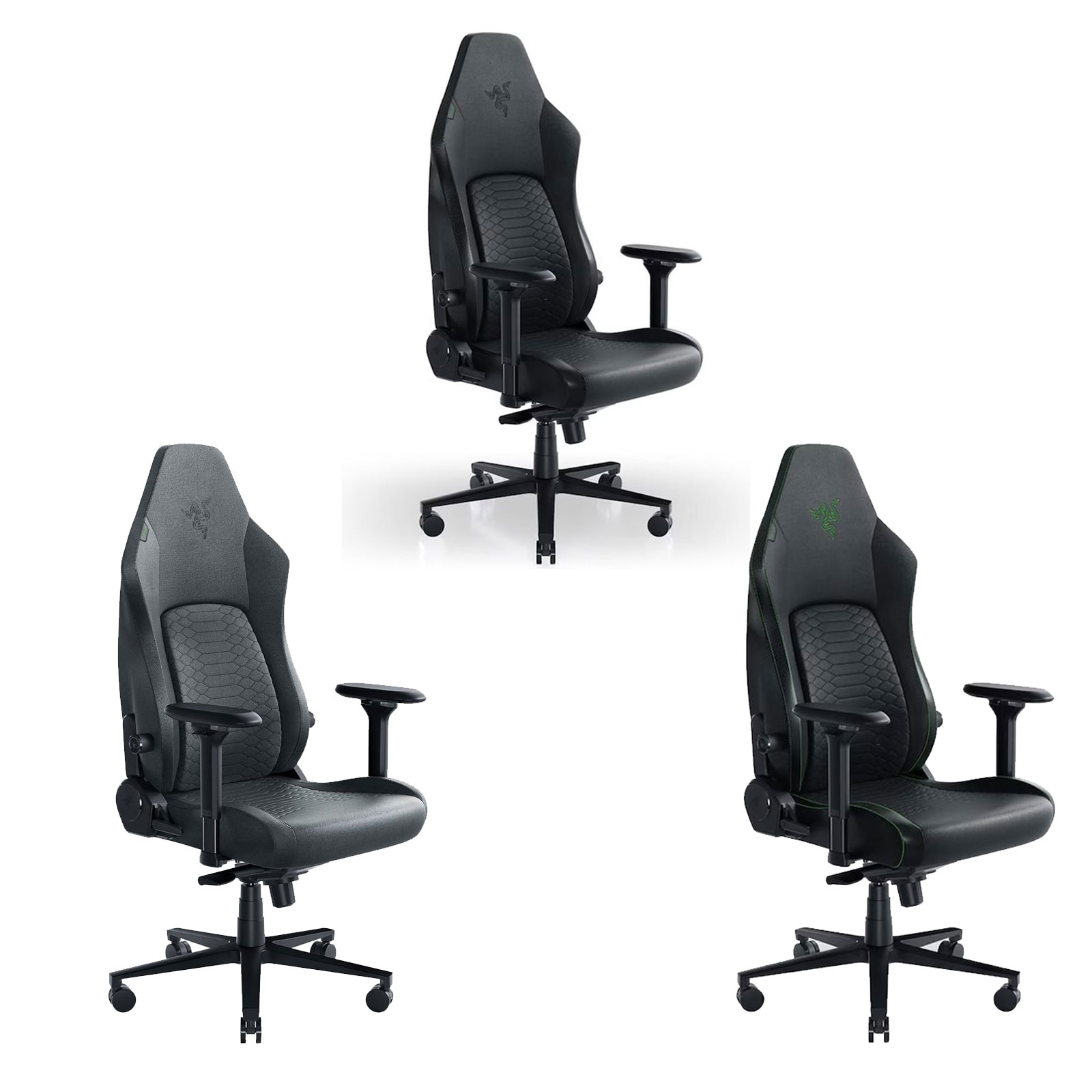 Razer Iskur V2 Gaming-Stuhl 4-D Armlehnen Stoff 136kg