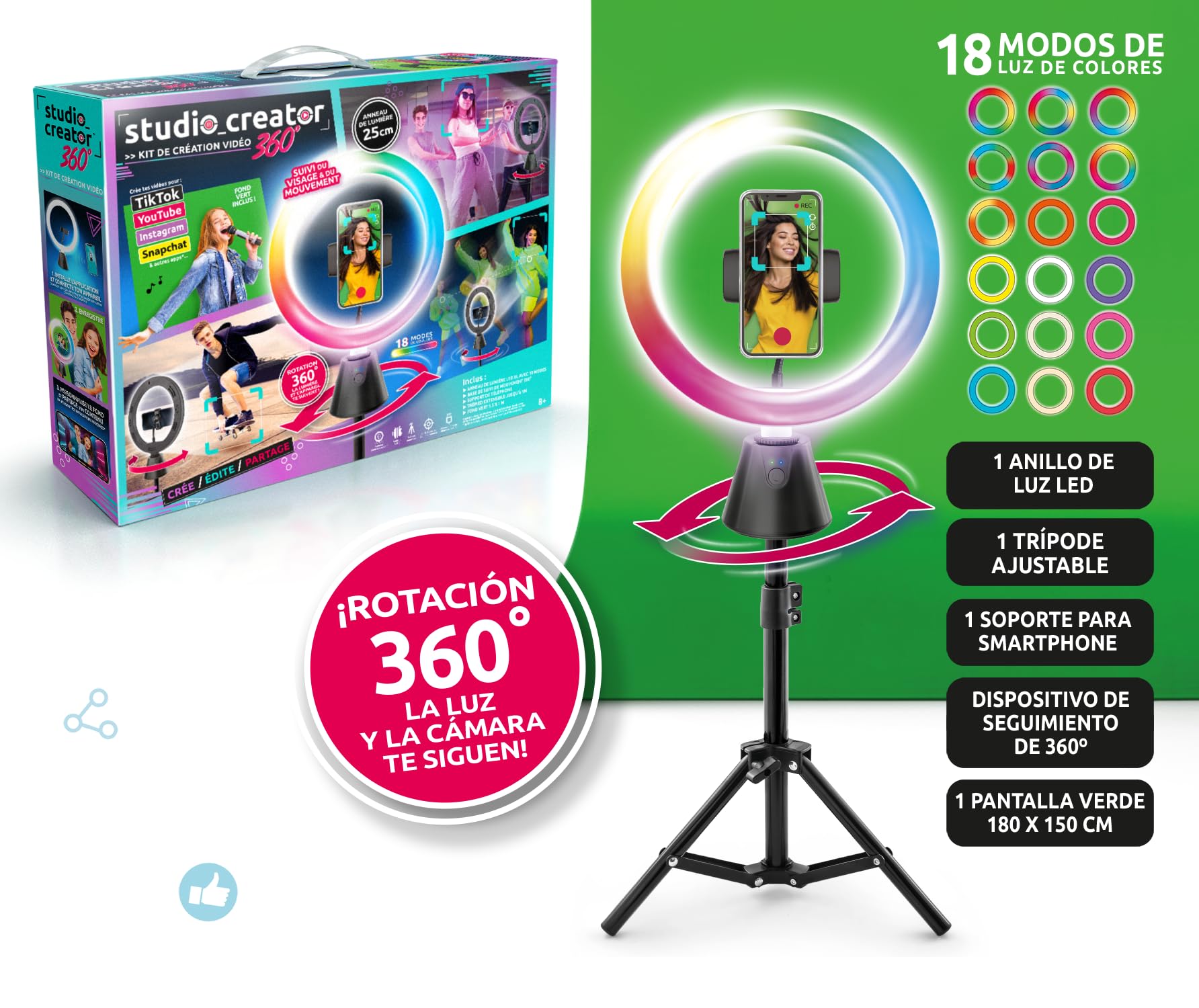 Canal Toys - Studio Creator - 25cm LED Ringlicht mit Stativ