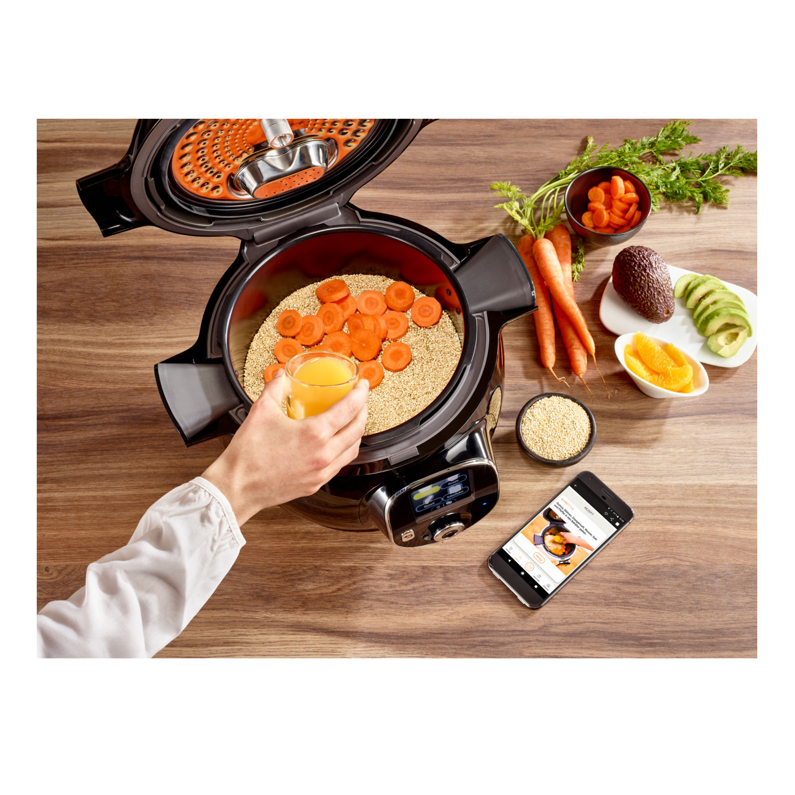 Krups CZ 7158 Cook4Me+ Connect Multikocher schwarz/grau