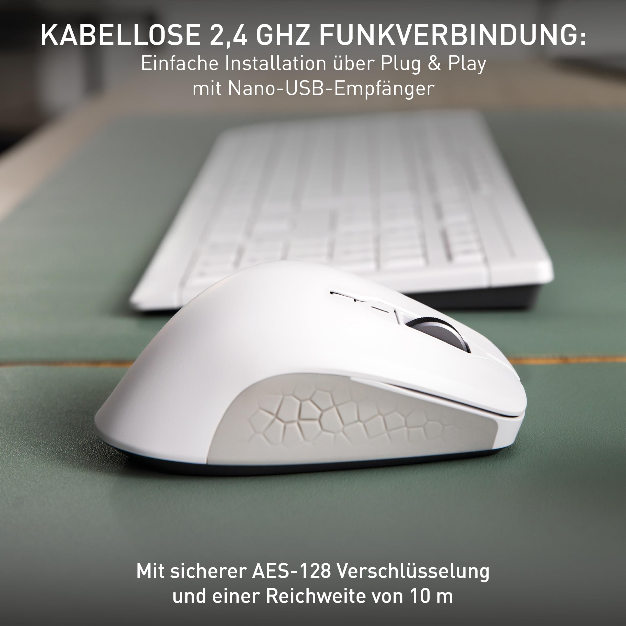 CHERRY STREAM MOUSE COMFORT, Kabellose Ergonomische Maus