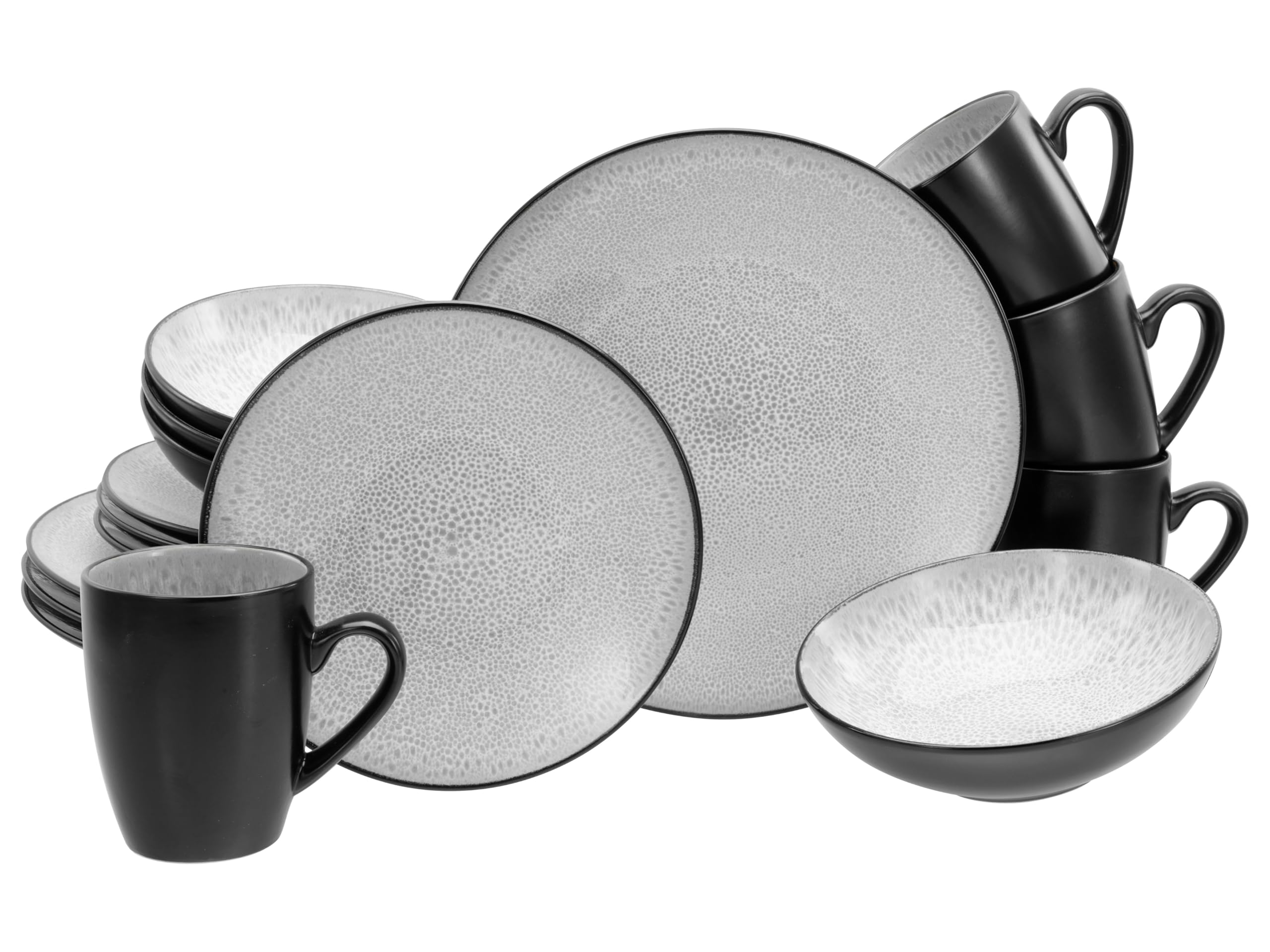 CreaTable 23962 Kombiservice Serie Malmö 16-tlg Geschirrset 4 Personen