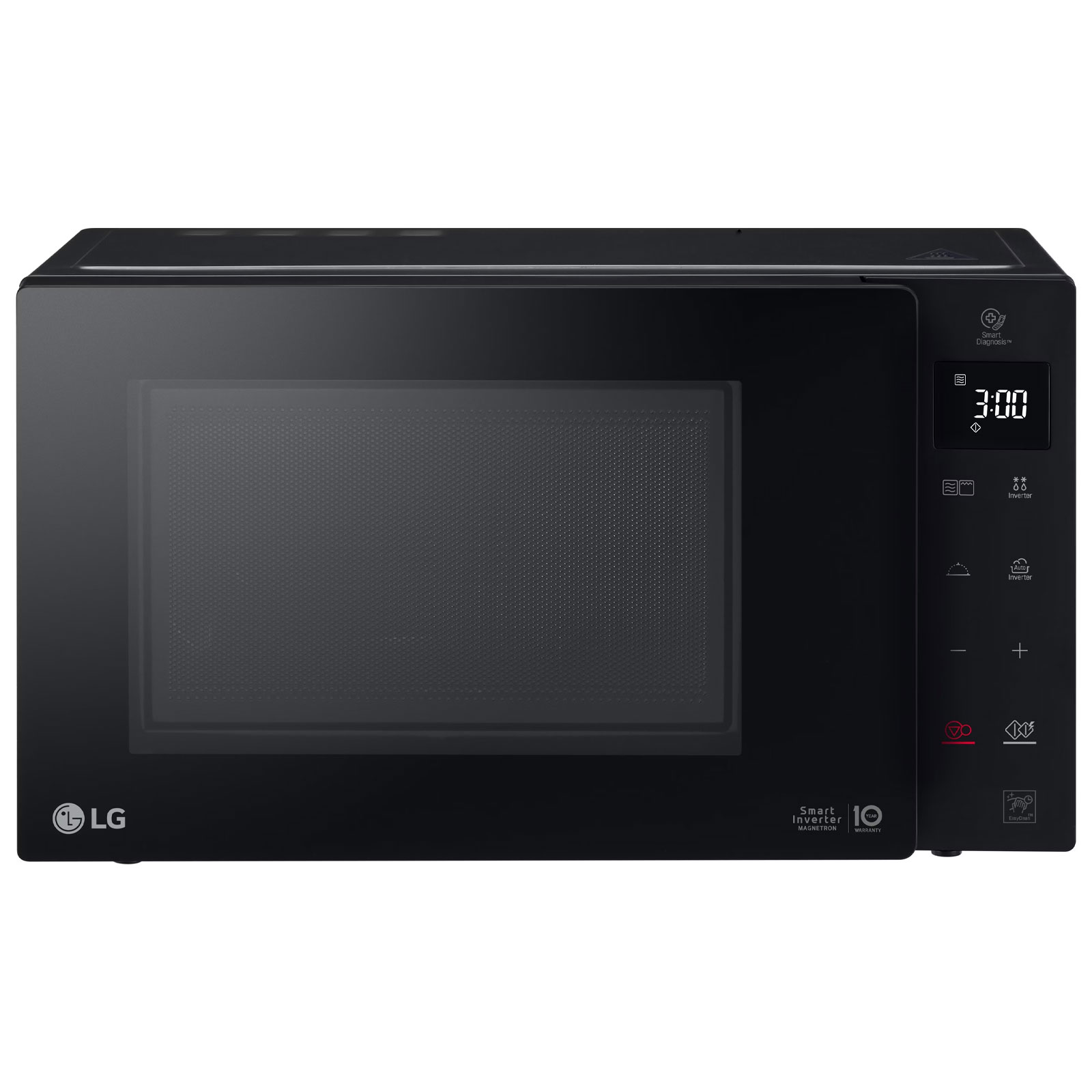 LG MH6535GIB Mikrowelle (25 Liter, 1.150 Watt Mikrowelle, 900 Watt Quarzgrill, Automatikprogramm, Glasdrehteller 29,2 cm, Touch Bedienfeld, LED-Anzeige, Smart Inverter Magnetron®, Infrared Heating® mit Carbon-Heizelement, antibakterielle Ea