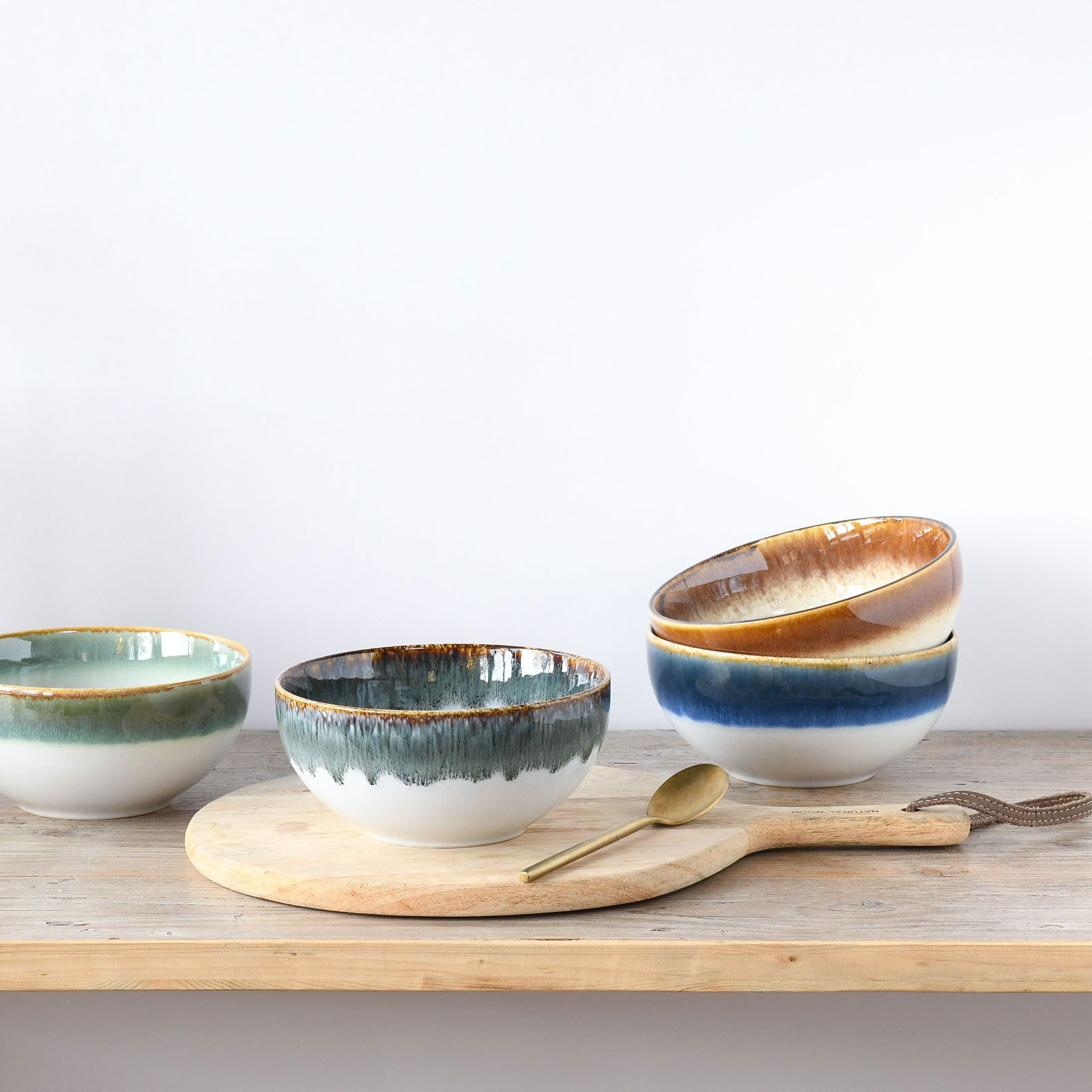 CreaTable Cascade 17546 Buddha Bowl Set, 4-teilig