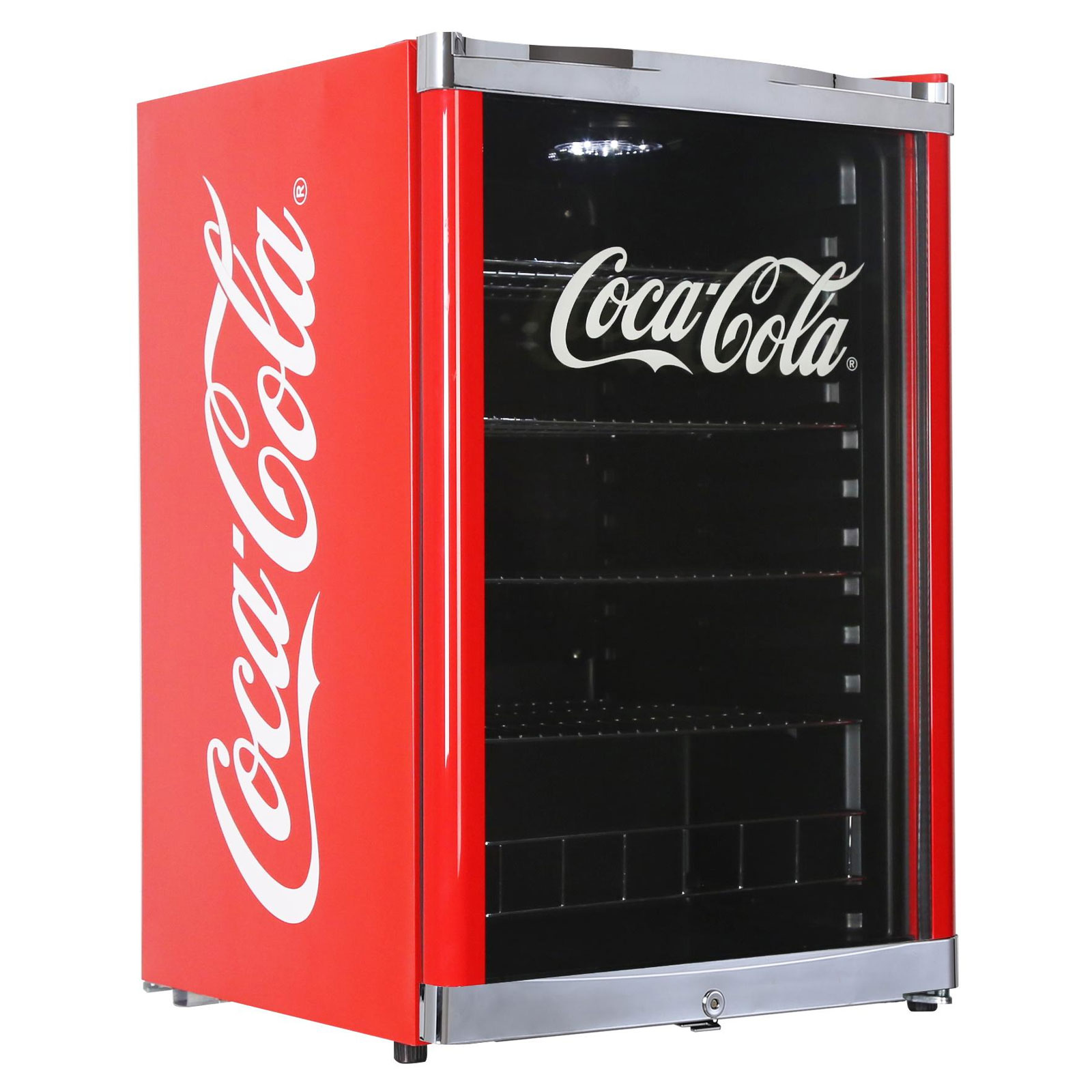 CUBES HIGHCUBE Coca Cola Getränkekühlschrank (EEK E, Nutzinhalt 115 l, Höhe 84,5 cm, Breite 54 cm, Coca Cola)
