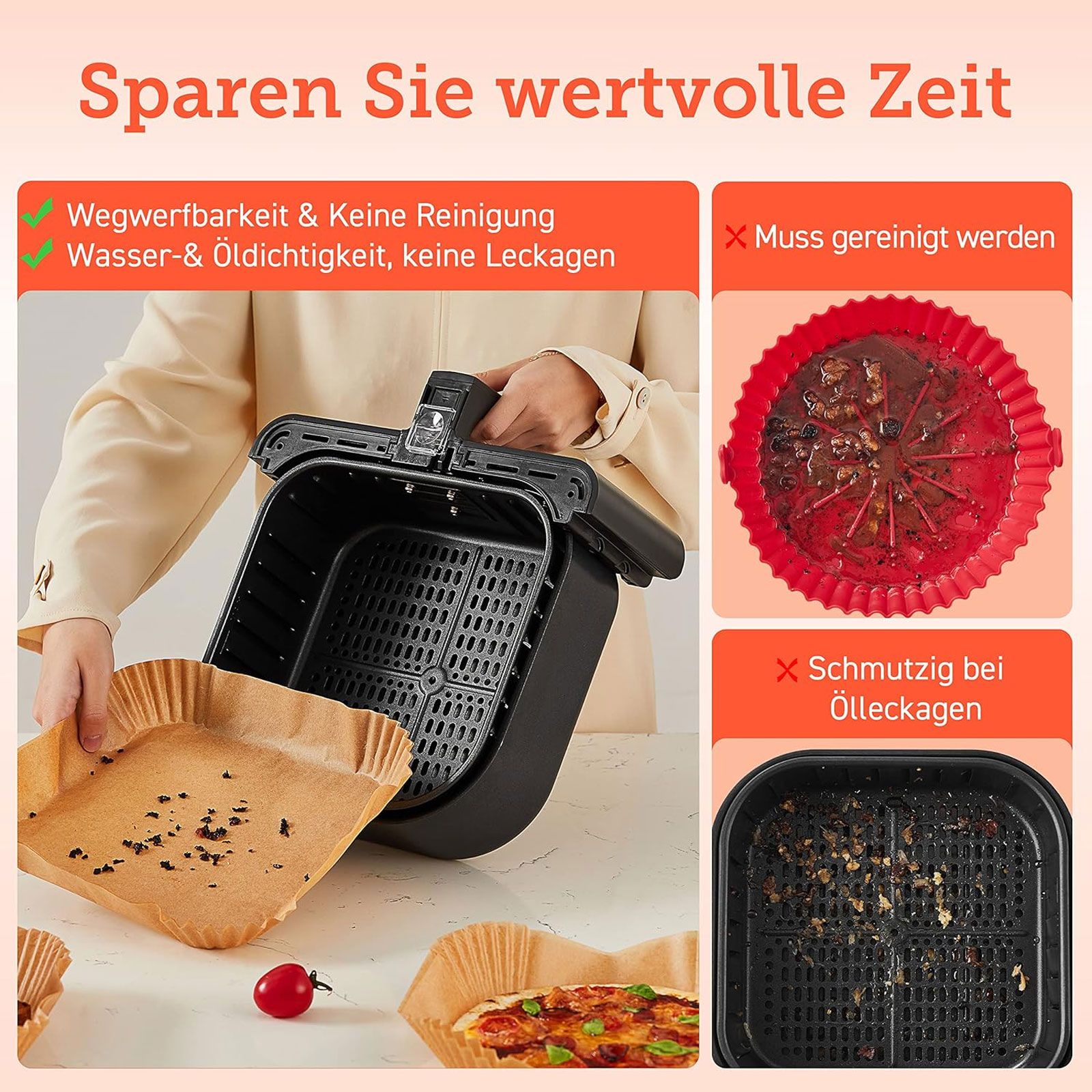 Cosori CLR-R601-NEU Backpapier für Heißluftfritteuse