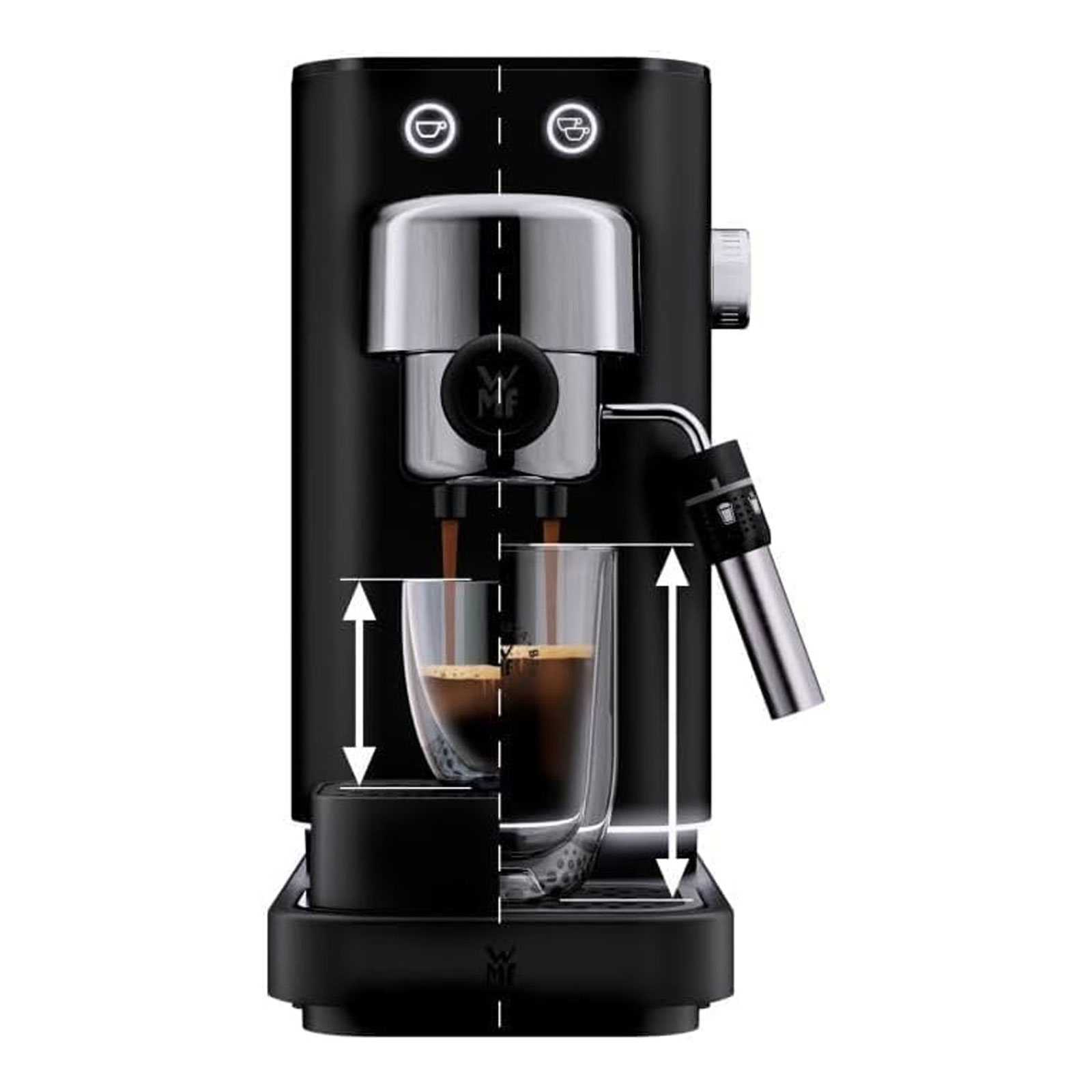 WMF Lumero Deep Black Siebträger-Espressomaschine