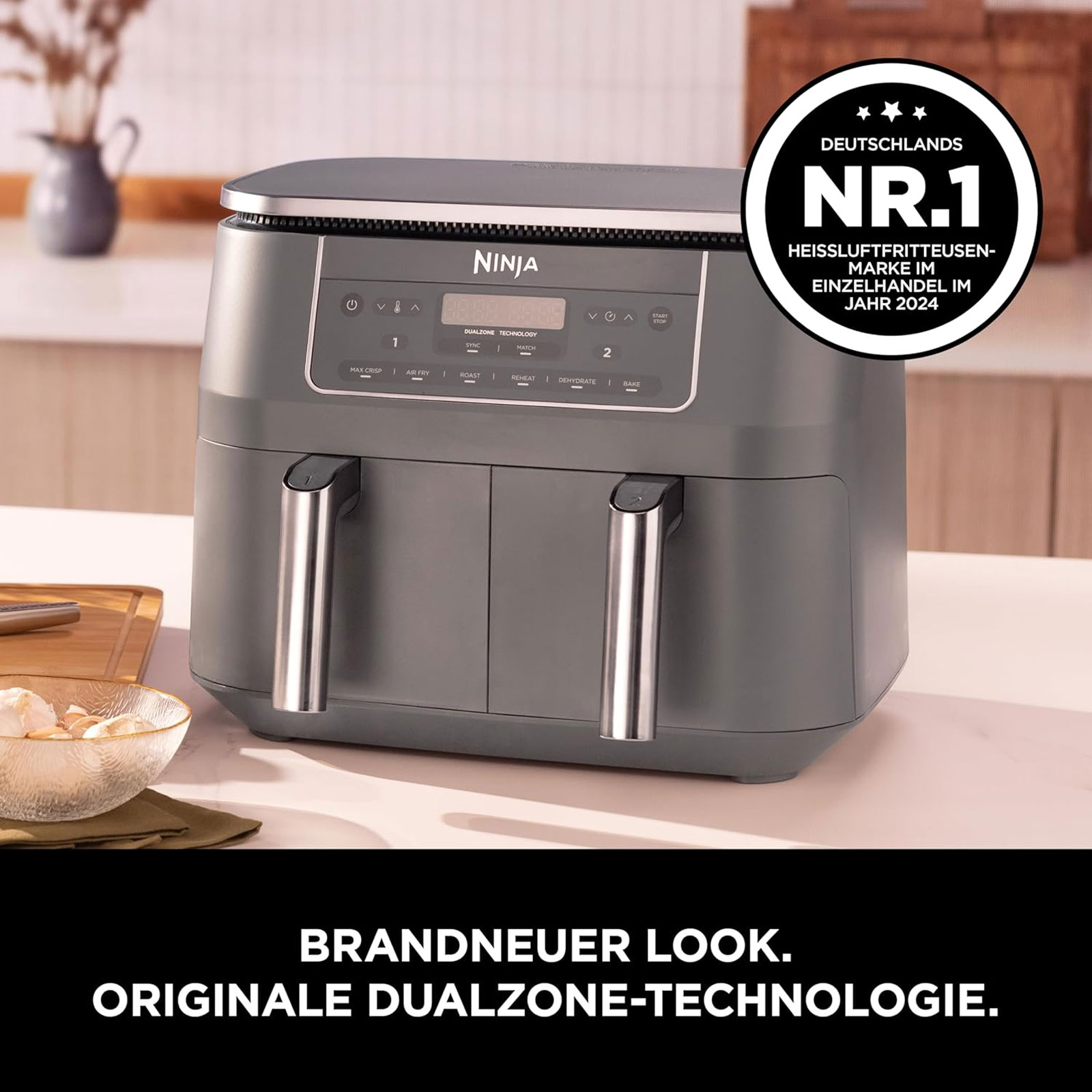 Ninja DZ300EU Doppel-Heißluftfritteuse