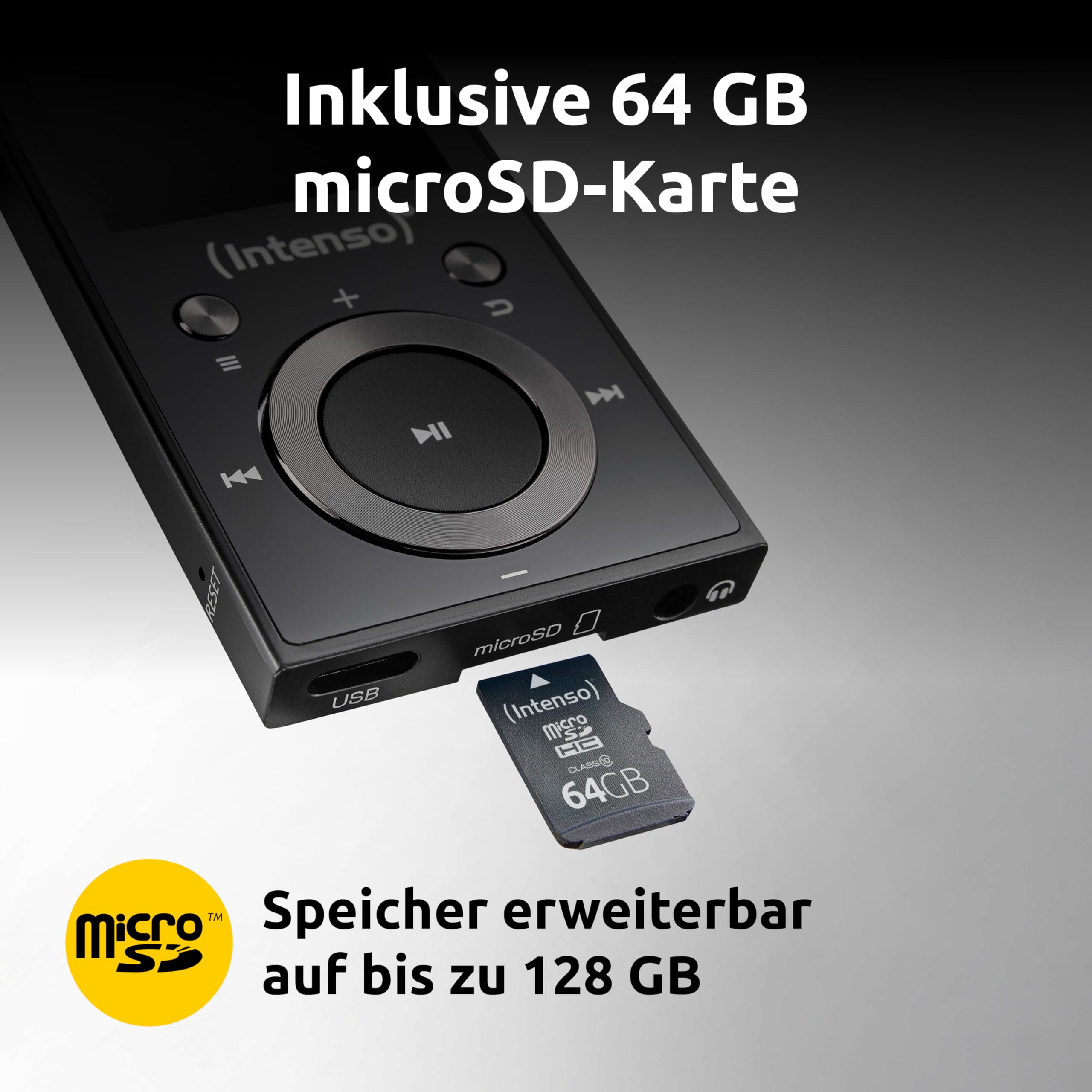 Intenso Video Scooter BT MP3 Player mit Bluetooth 5.0, 1,8 Zoll Farbdisplay