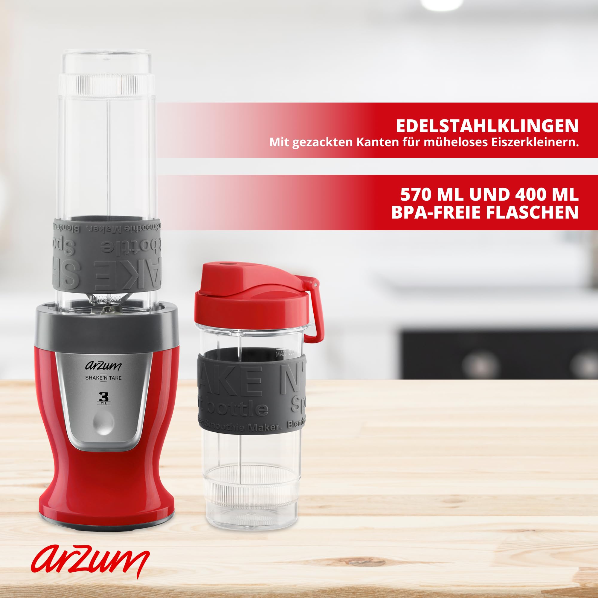 Arzum AR-1032-R Shake n' Take