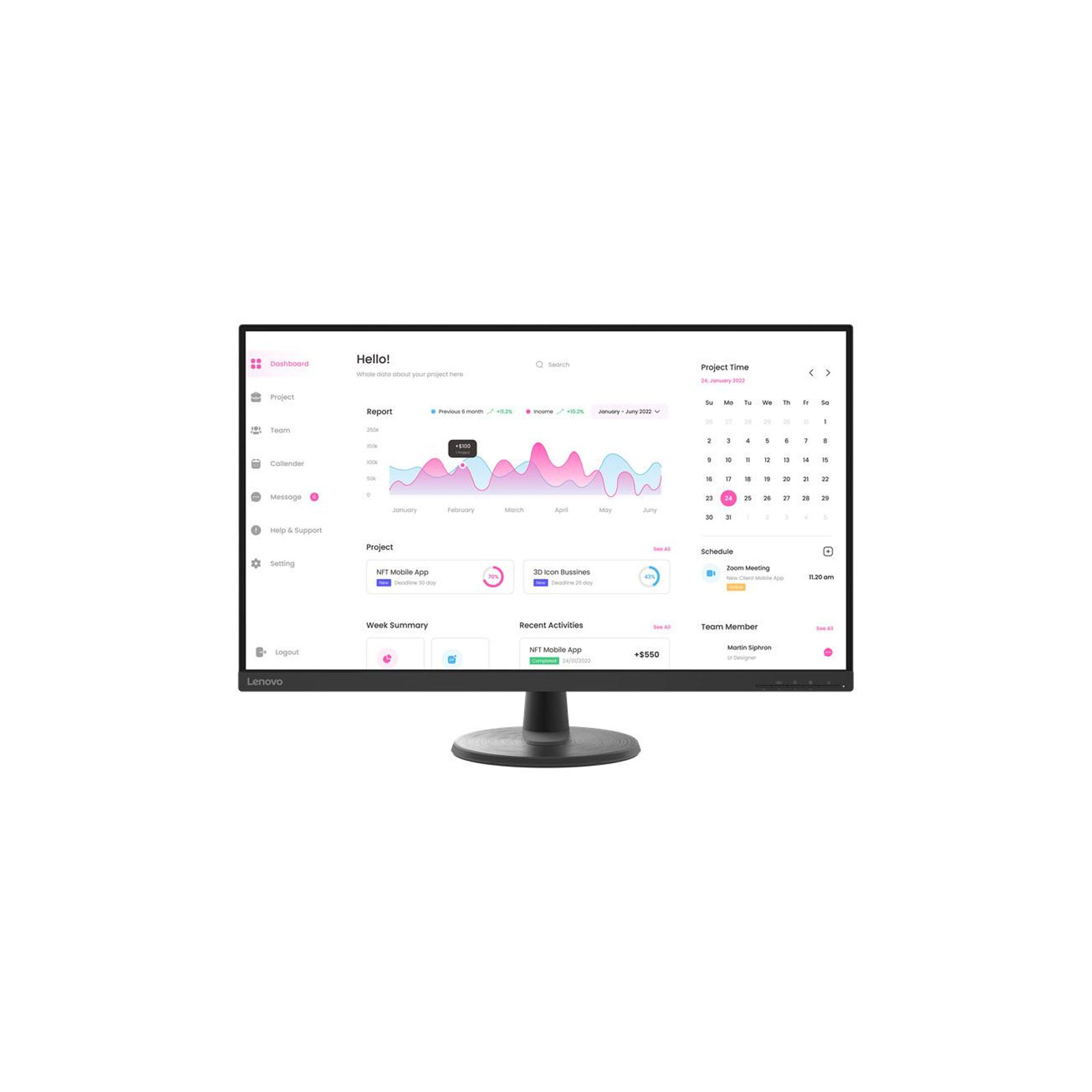 Lenovo D32-40 Monitor