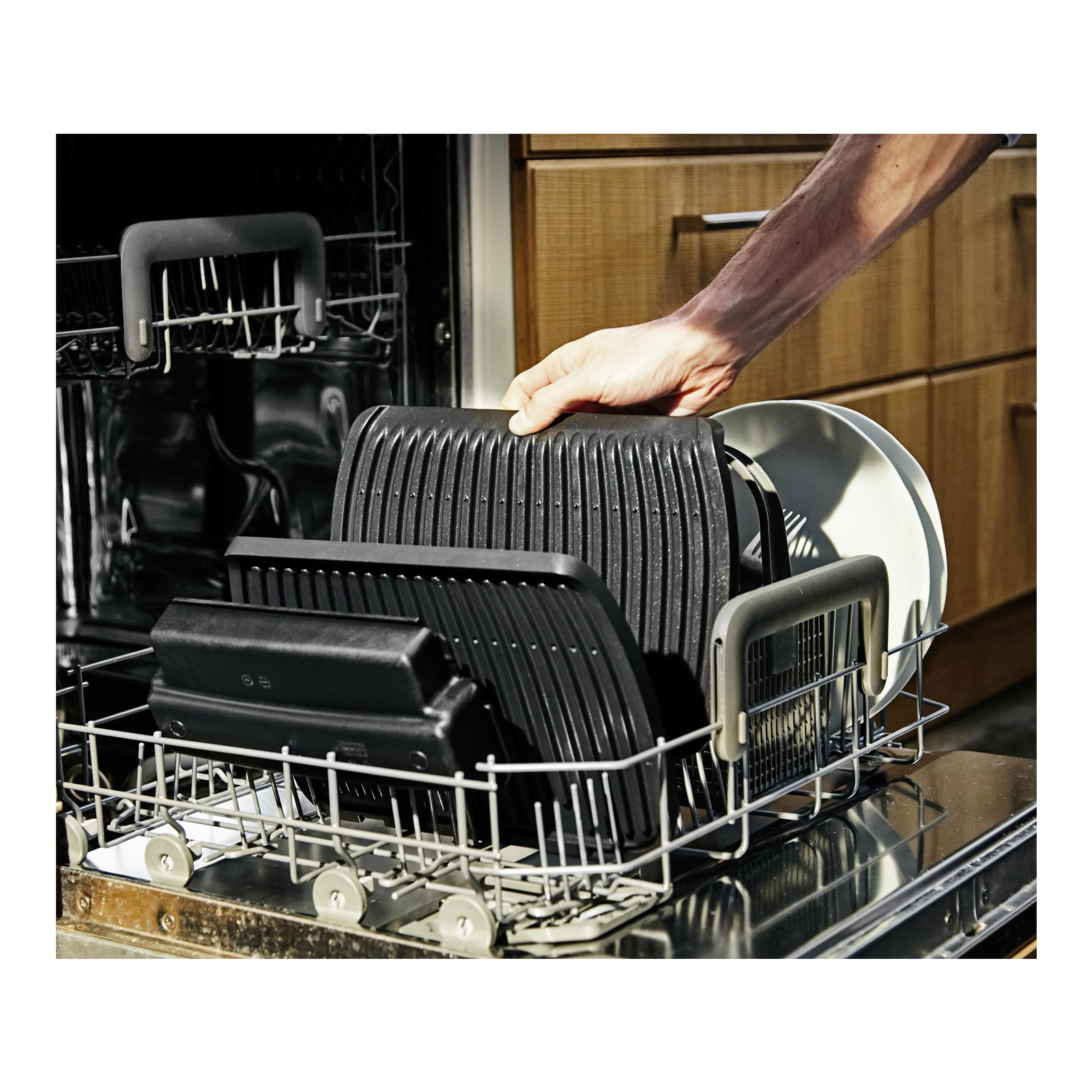TEFAL GC 750D Elite OptiGrill Kontaktgrill gebürsteter Edelstahl