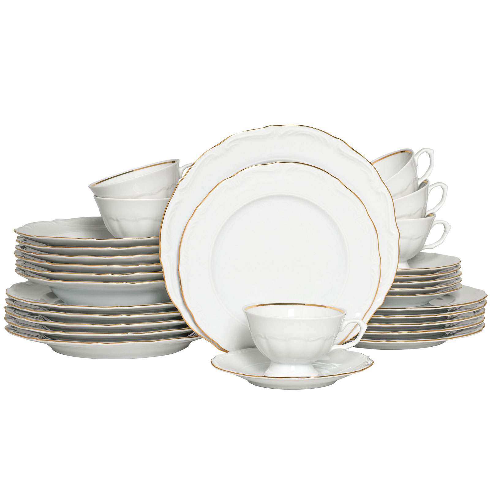 CreaTable, 24320, Serie Maria Theresia Gold,  Kombiservice, 30-teilig