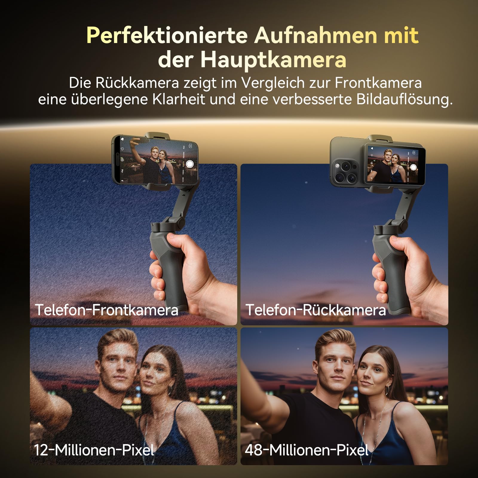 Rollei Easy Creator Selfie Monitor 3,97" Smartphone Rückkamera Magnetisch