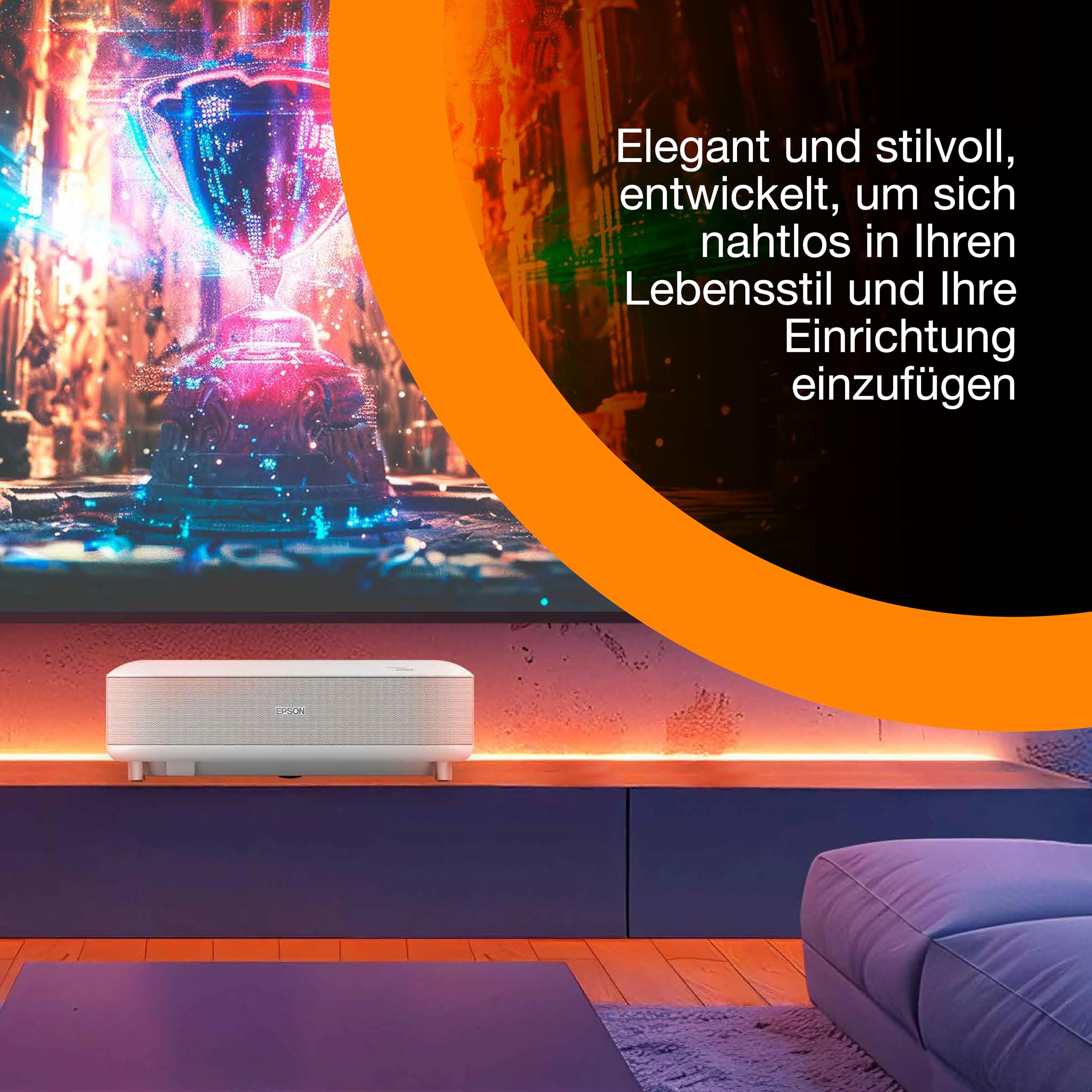 Epson Lifestudio Grand EH-LS670 Smart-Laserprojektor 4K PRO-UHD