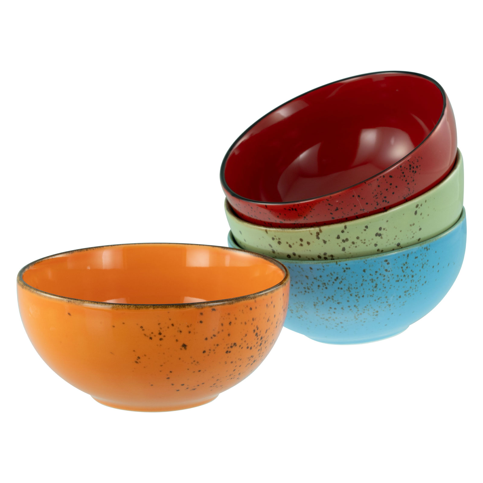 CreaTable, 22874, Serie Nature Collection Mediterran Bowls, 4-teiliges Geschirrset, Buddha Bowl Set aus Steinzeug