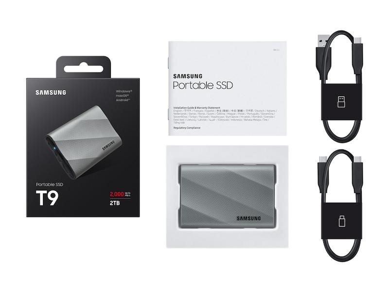 Samsung Portable SSD T9 USB 3.2 Gen 2x2 - 2 TB Externe SSD-Festplatte