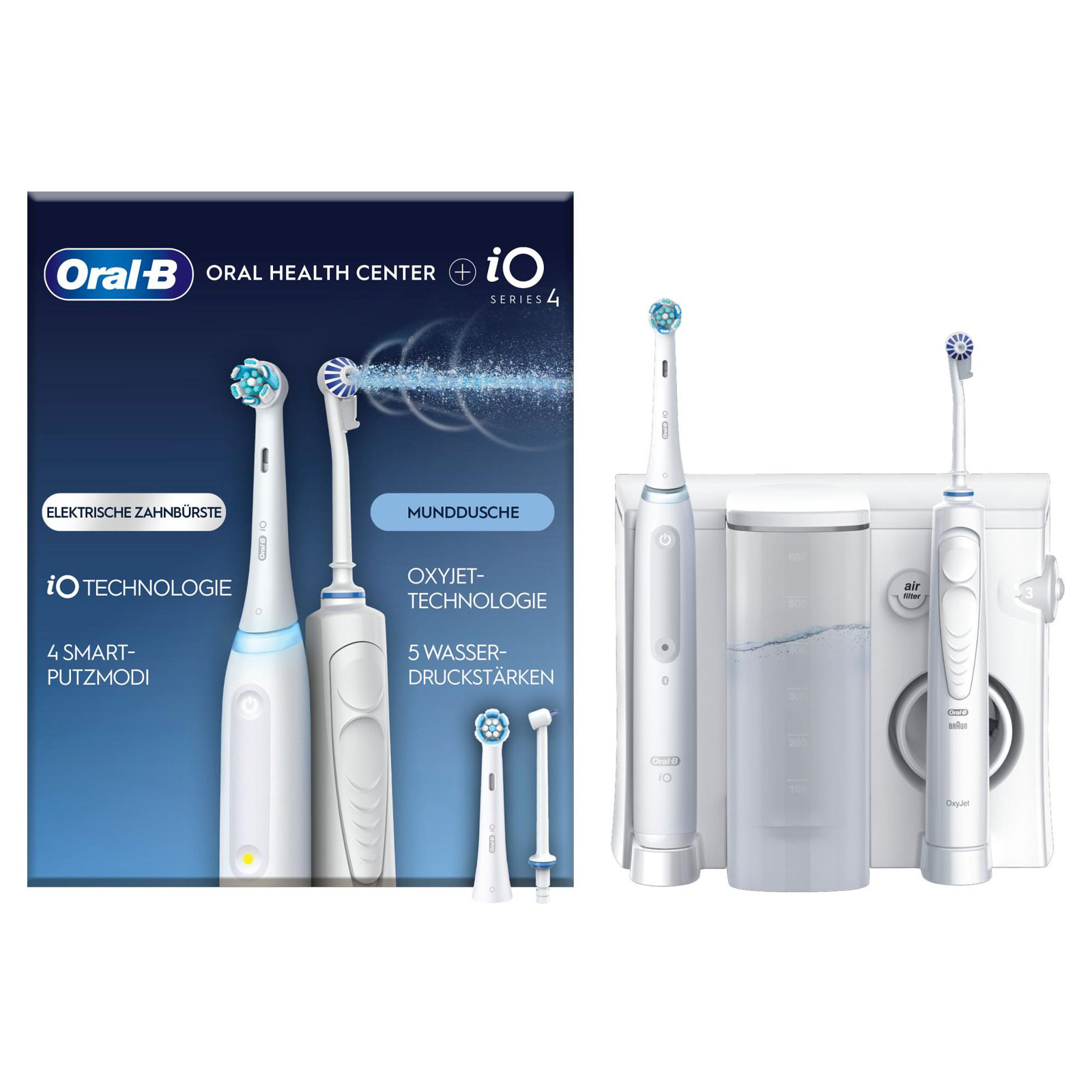 Oral-B Zahnpflegesystem Oral Health Center Oxyjet + iO4