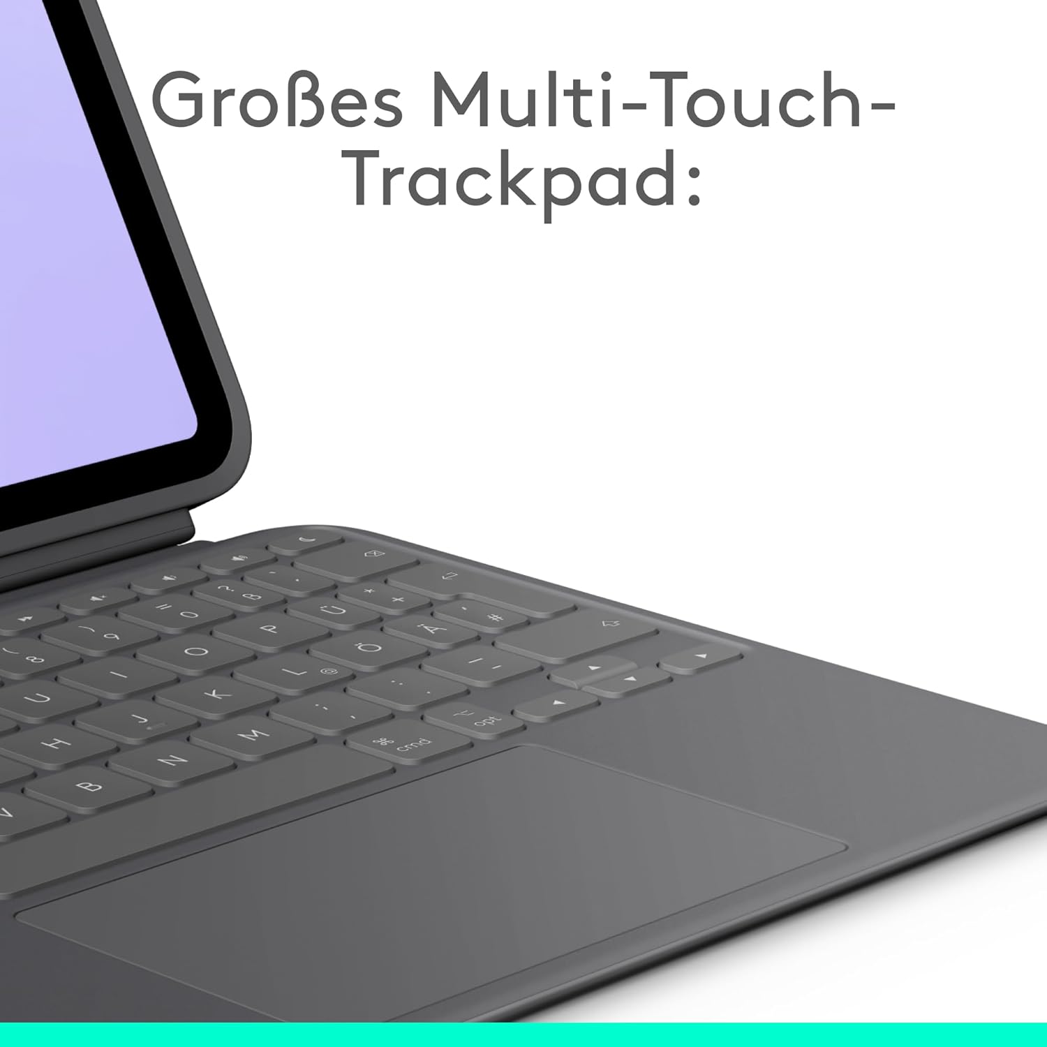 Logitech Logitech Combo Touch Keyboard Case für 11" iPad Pro M4 / M5, Schwarz Tablet-Tastatur mit Bookcover
