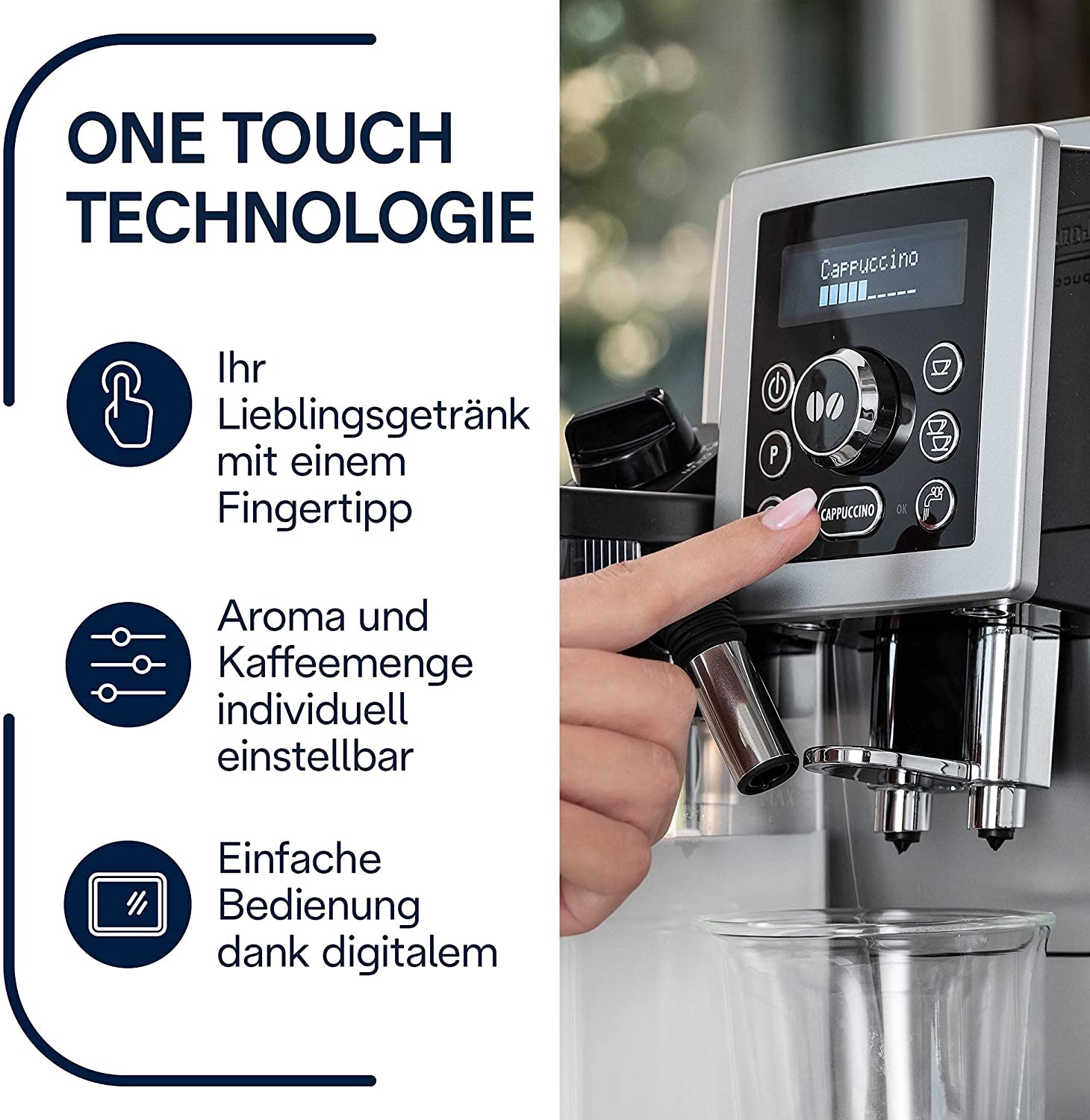 DeLonghi ECAM 23.466.S Kaffeevollautomat mit LatteCrema Milchsystem silber