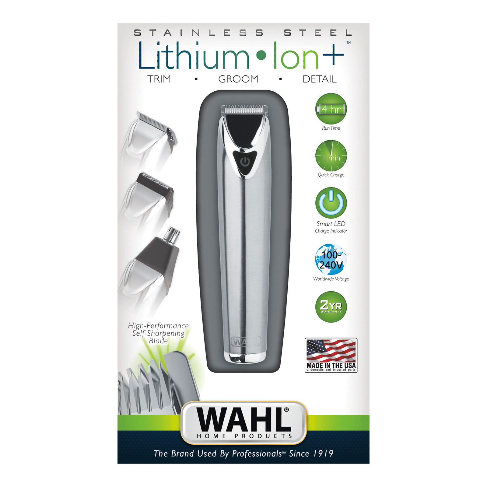 Wahl 9818-116 Lithium Trimmer Edelstahlgehäuse