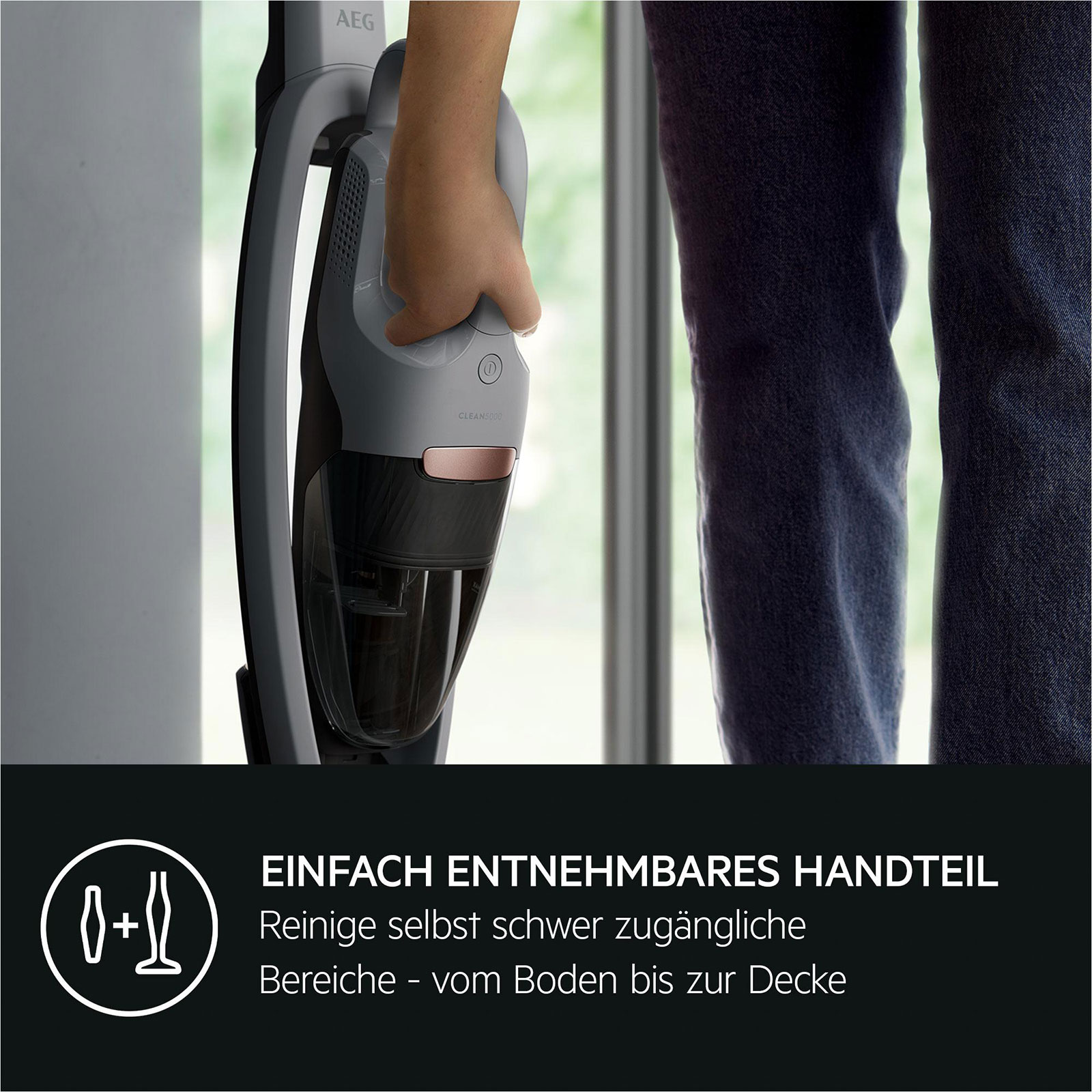 AEG Akku-Handstaubsauger mit Stiel Clean 5000 AS52CB25UG AEG Akku-Handstaubsauger mit Stiel Clean 5000 AS52CB25UG