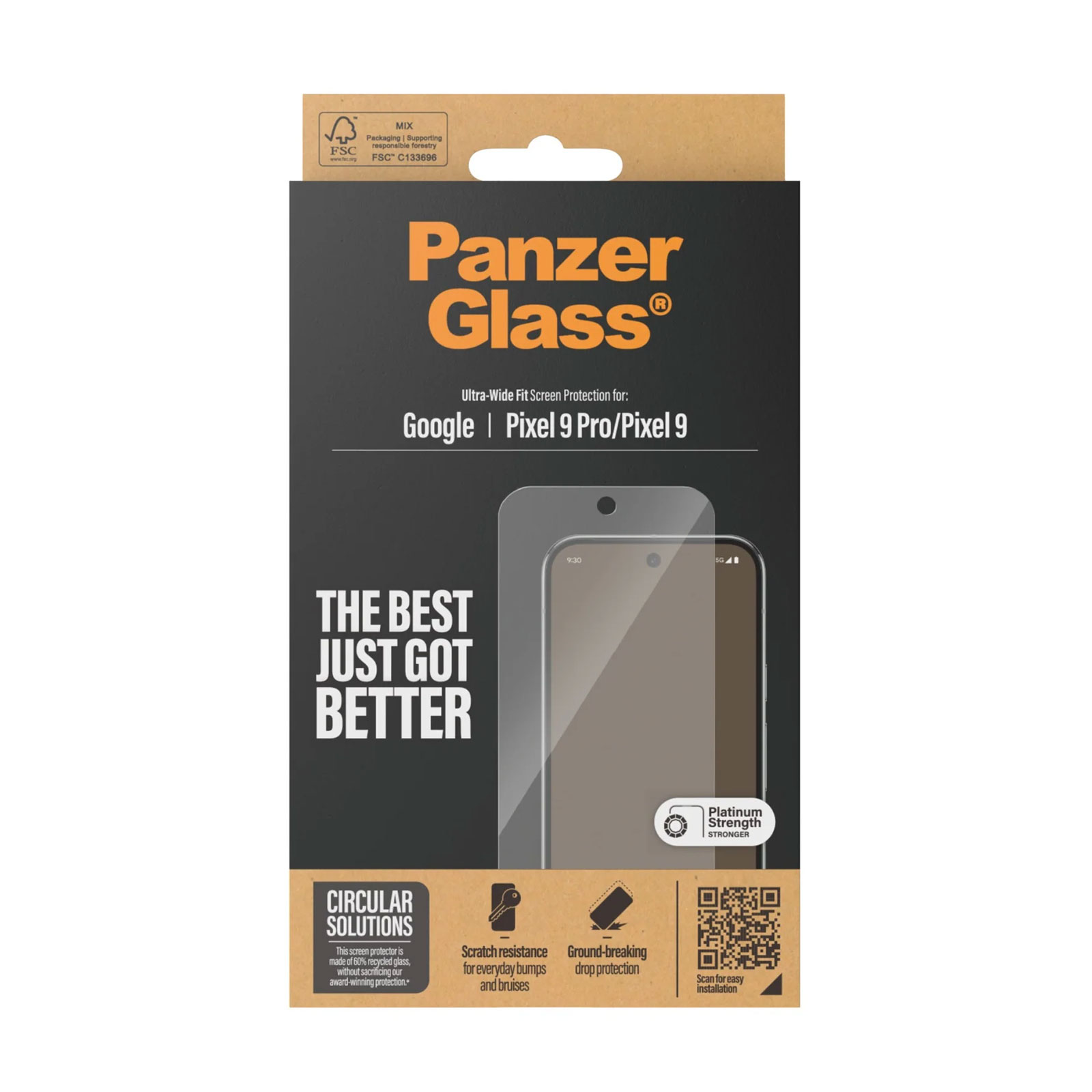 PanzerGlass Displayschutz Google Pixel 9 | 9 Pro | Ultra-Wide Fit