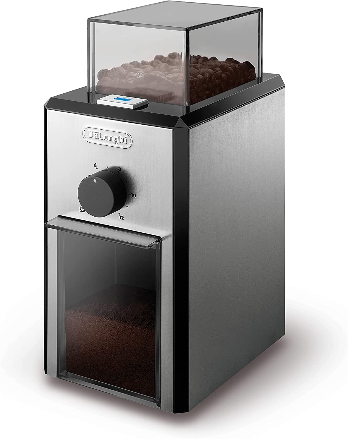 DeLonghi KG 89 Kaffeemühle, einstellbare Tassenmenge, 120 g Fassungsvermögen