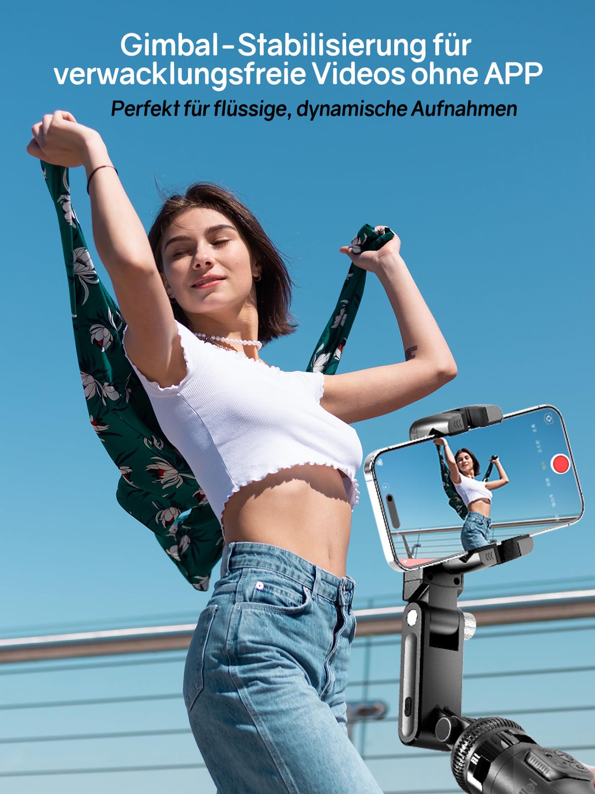 Rollei Easy Creator Gimbal mit AI Tracking  Selfie Stick