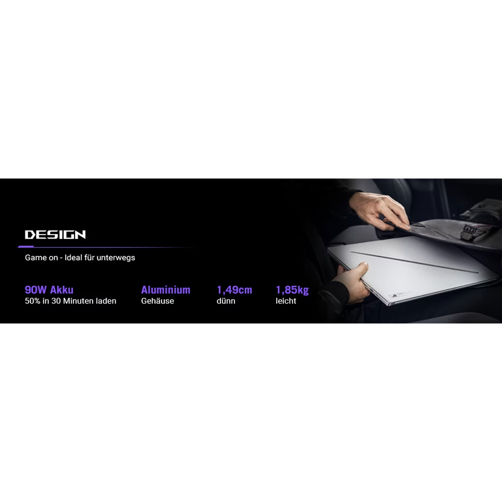 ASUS ROG Zephyrus G16 GA605KP-QR015X, 16 Zoll, WQXGA, AMD Ryzen AI 7 350, 32 GB, 1 TB M.2 SSD, RTX 5070 (Eclipse Gray, 16:10, 240Hz, 0,2ms, OLED, 550 cd/m², 100% DCI-P3)