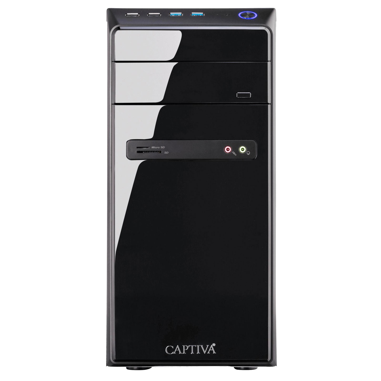 Captiva Power Starter I57-524, Schwarz, Intel Pentium Gold G6400, 16 GB, 480 GB SSD