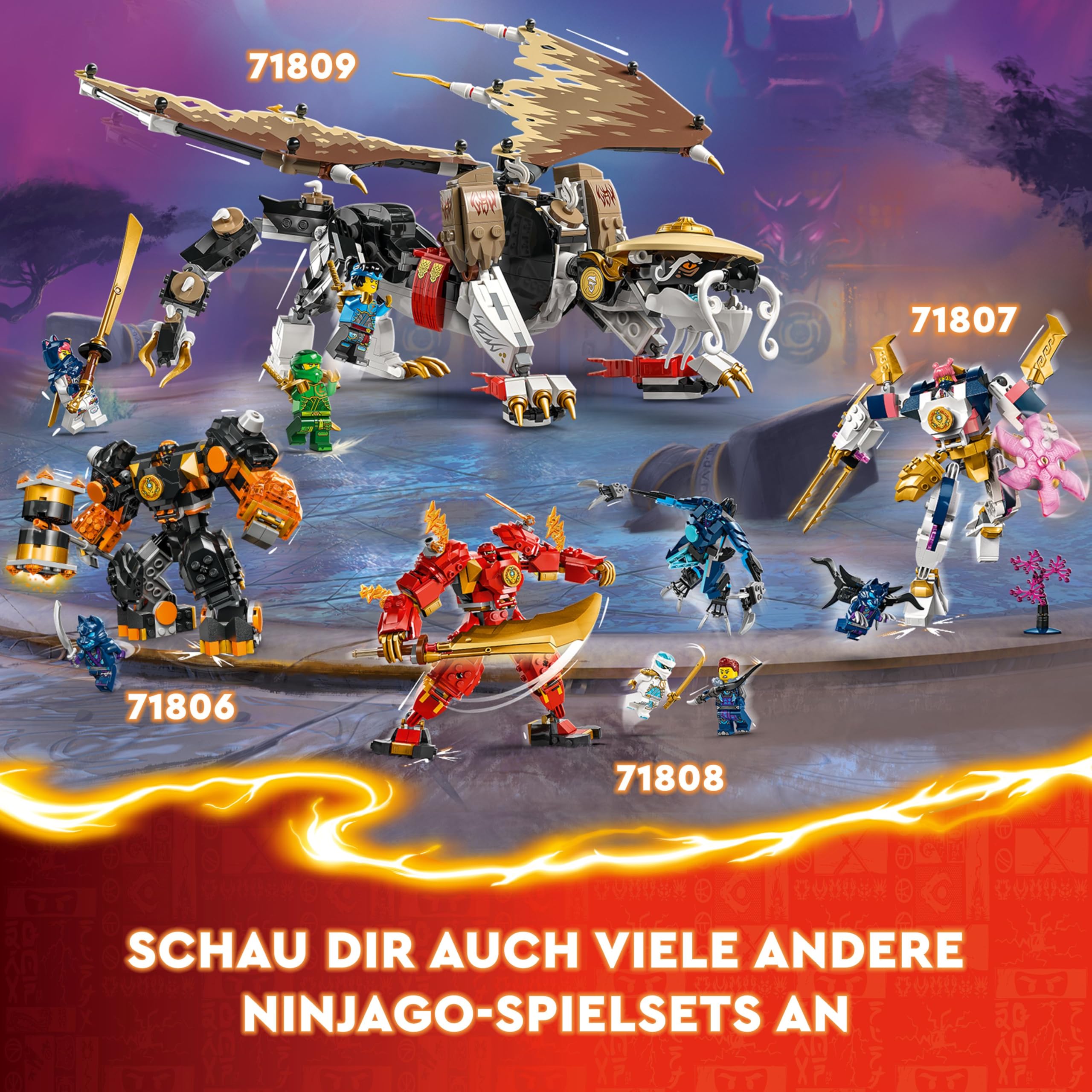 LEGO NINJAGO Egalt der Meisterdrache, Ninja-Set mit Drachen-Spielzeug 71809