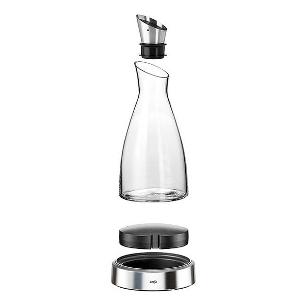 EMSA 505219 FLOW  Karaffe inkl. Kühlelement  Glas/Edelstahl