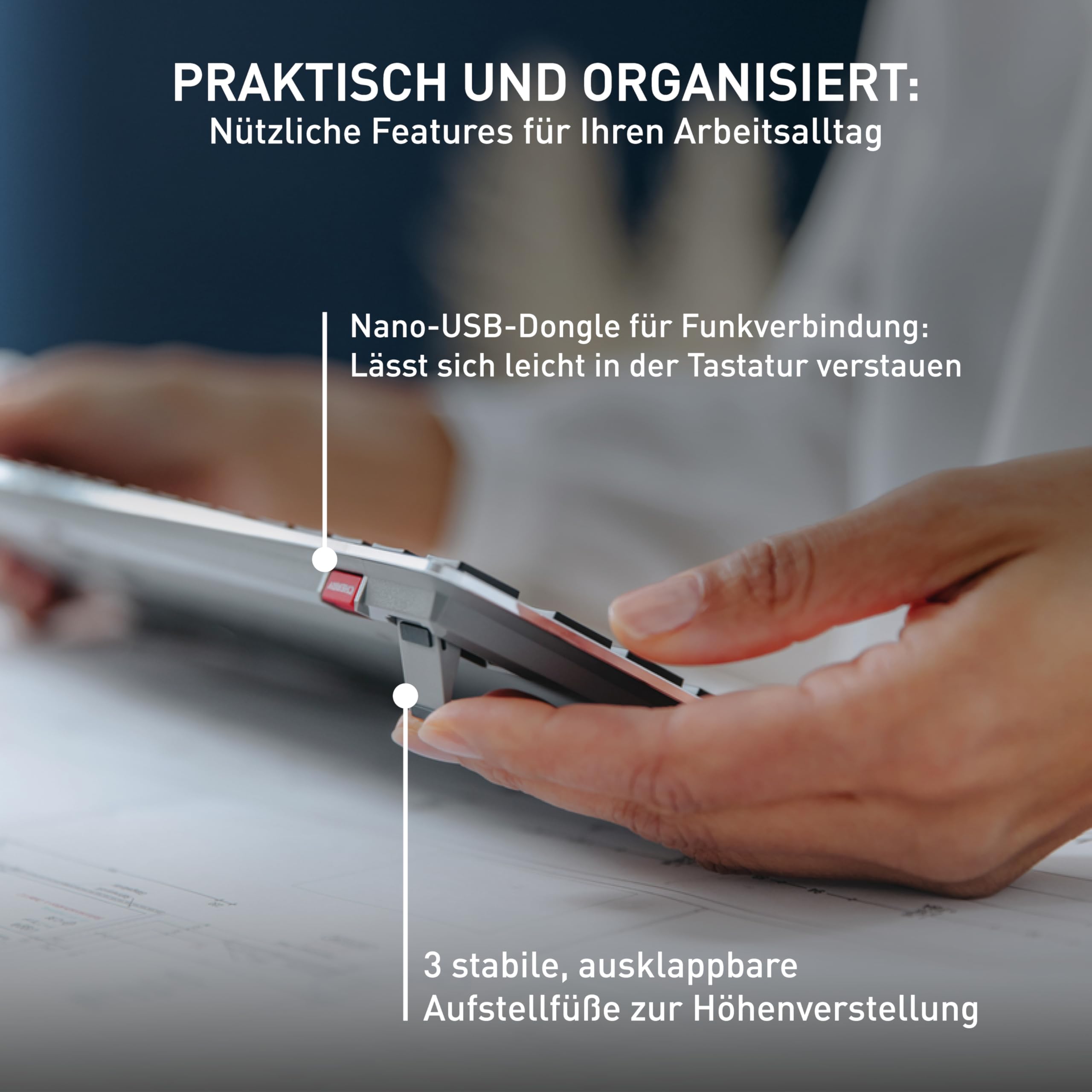 CHERRY KW X ULP, Ultra Flache Mechanische High-End-Tastatur, Deutsches Layout