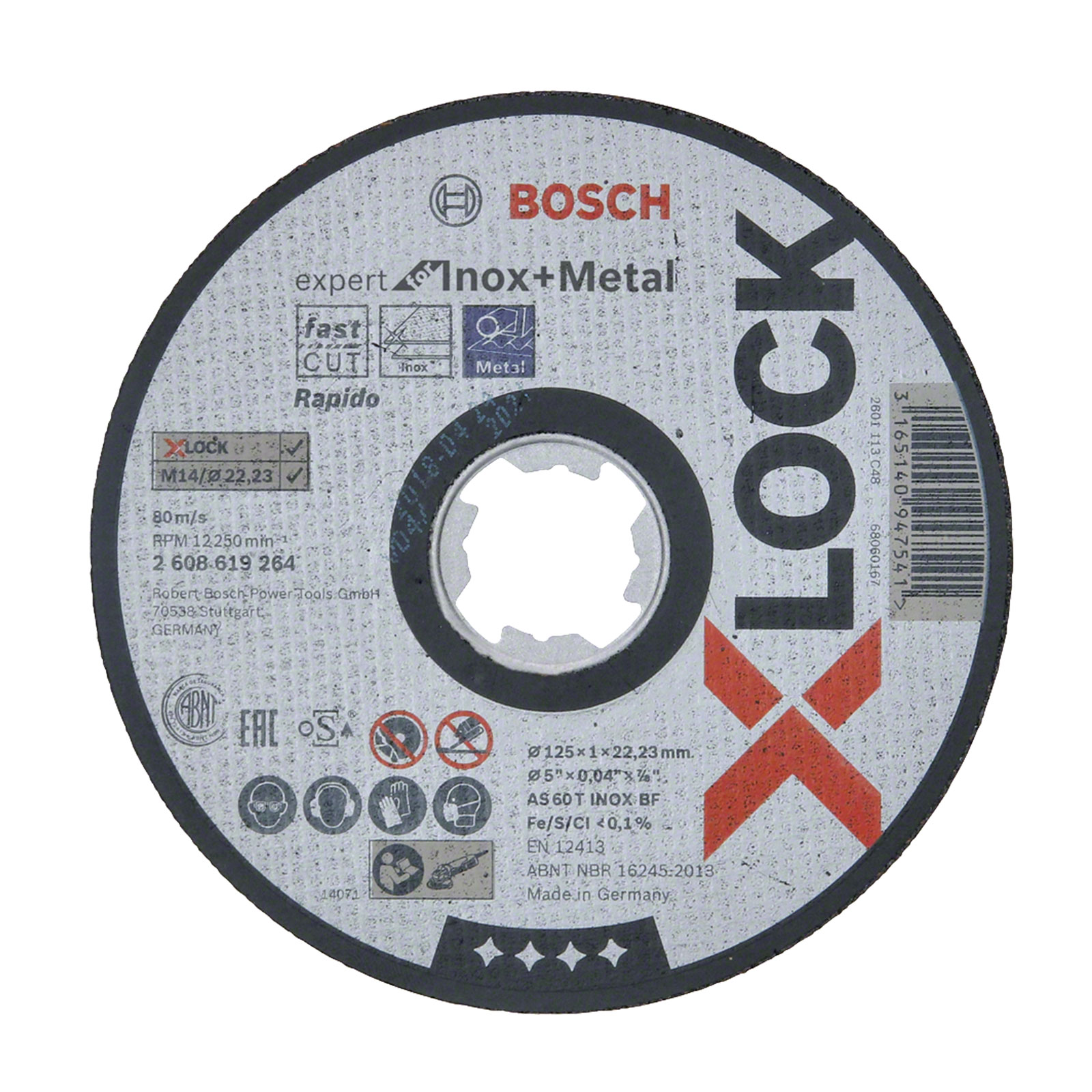 Bosch Professional X-LOCK Trennsch.125X1mm INOX ger. TS