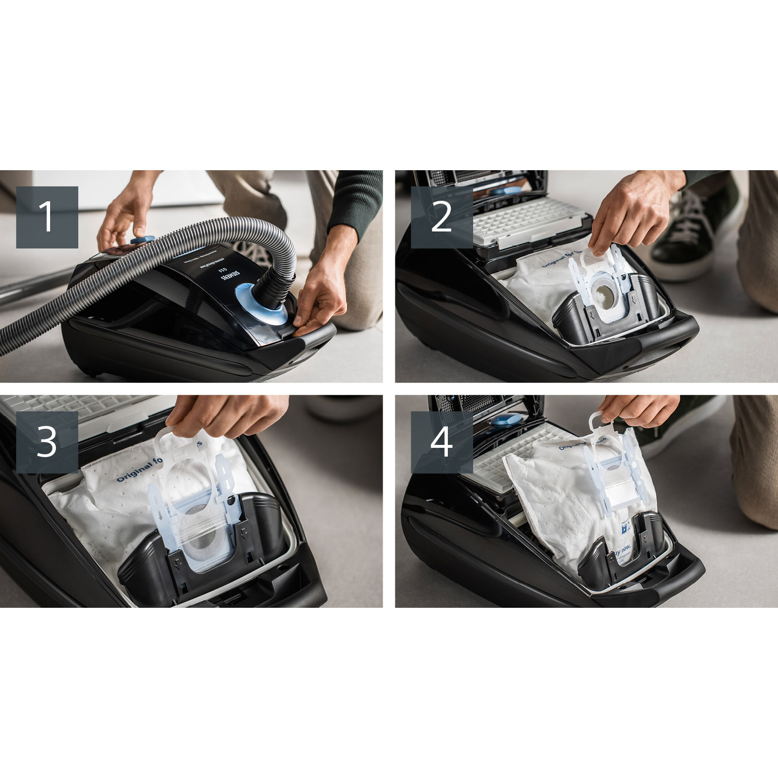 Siemens VSQ5X500 Staubsauger mit Beutel, Q5.0 extreme silencePower, Schwarz