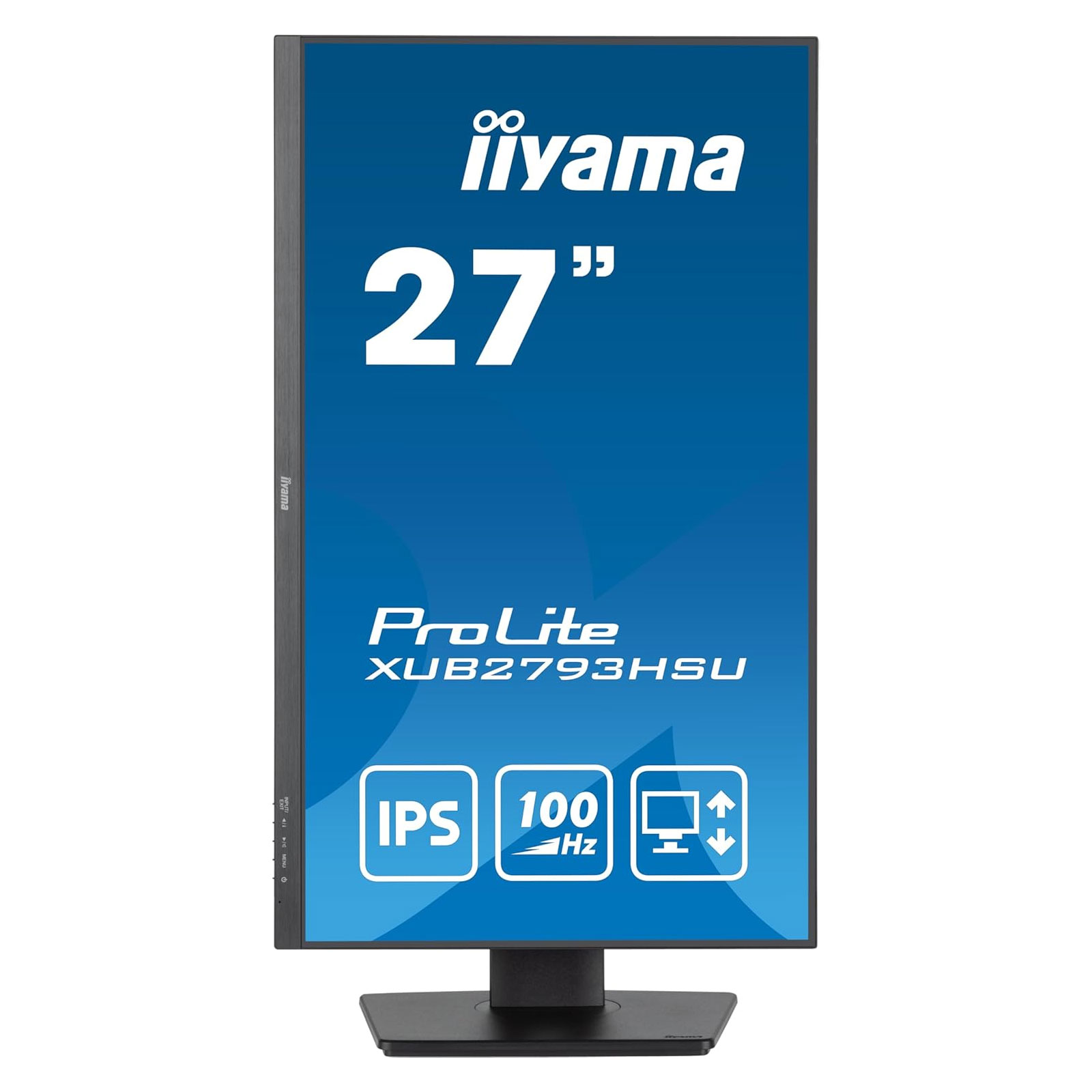 iiyama Monitor PROLITE XUB2793HSU-B7, matt schwarz, 27 Zoll, Full-HD, 100 Hz, 1ms (LED, HDMI, DisplayPort, höhenverstellbar, neigbar, pivot)