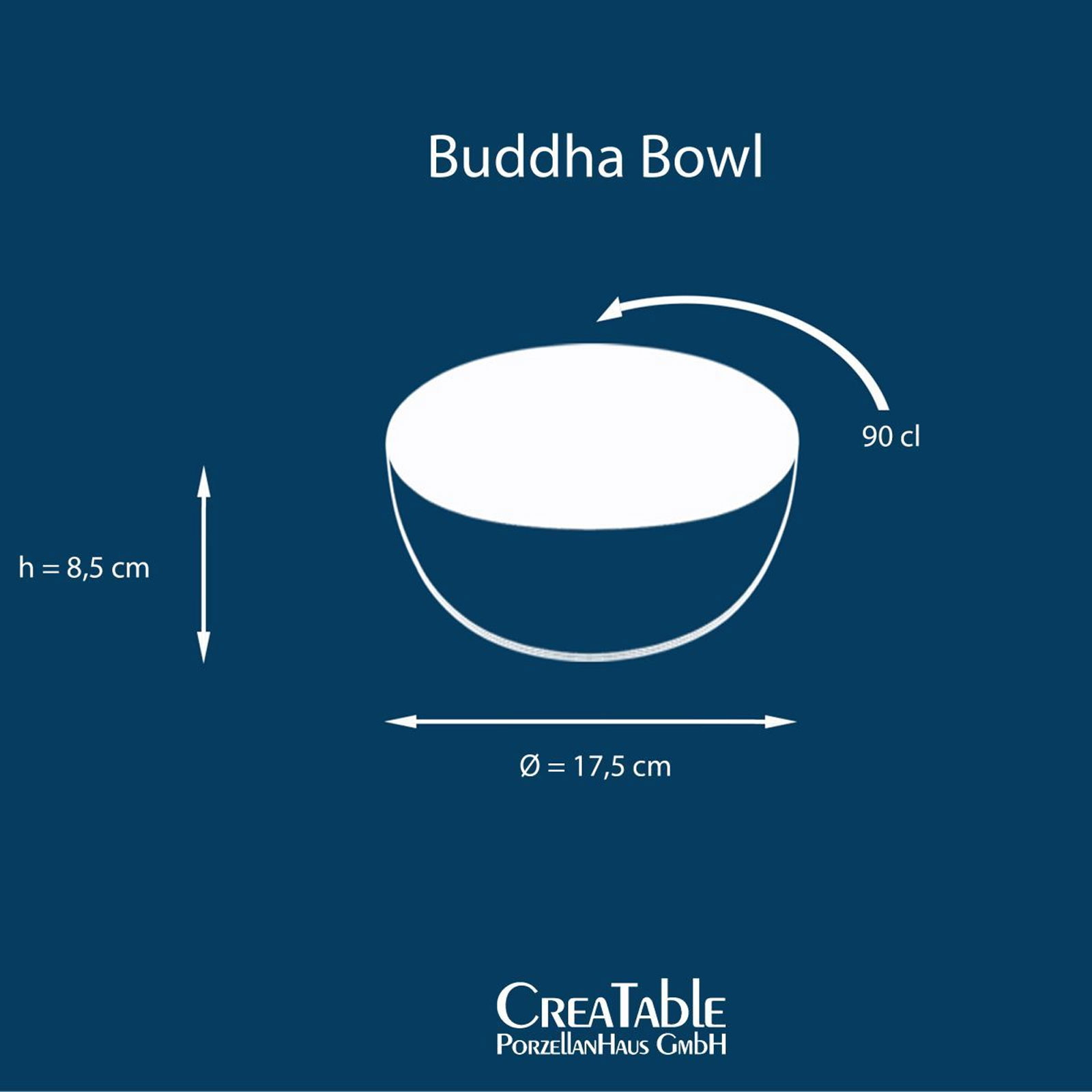 CreaTable Cascade 21684 Buddha Bowl Set, 4-teilig