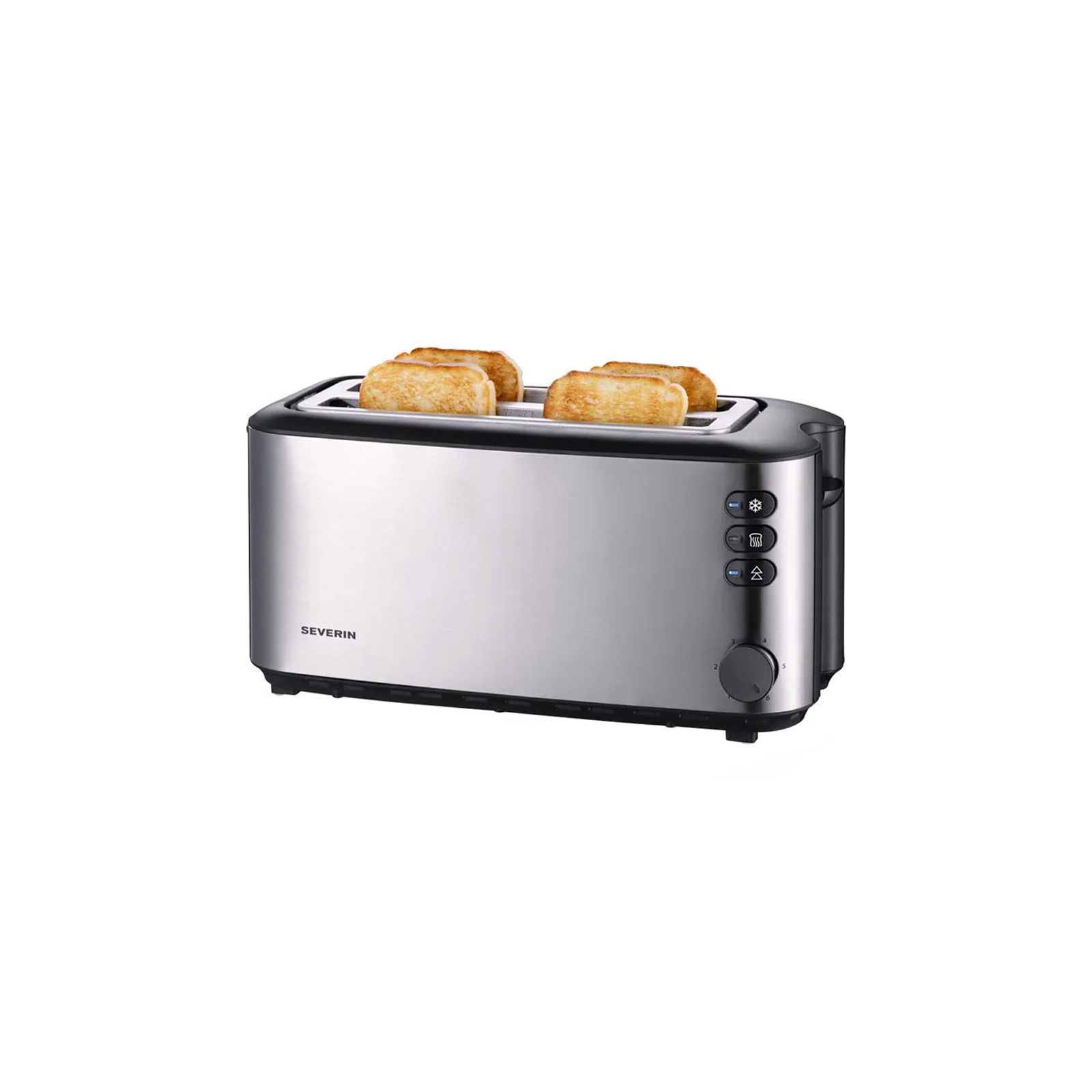 Severin AT 2509 Langschlitztoaster Edelstahl gebürstet/schwarz Severin AT 2509 Langschlitztoaster Edelstahl gebürstet/schwarz