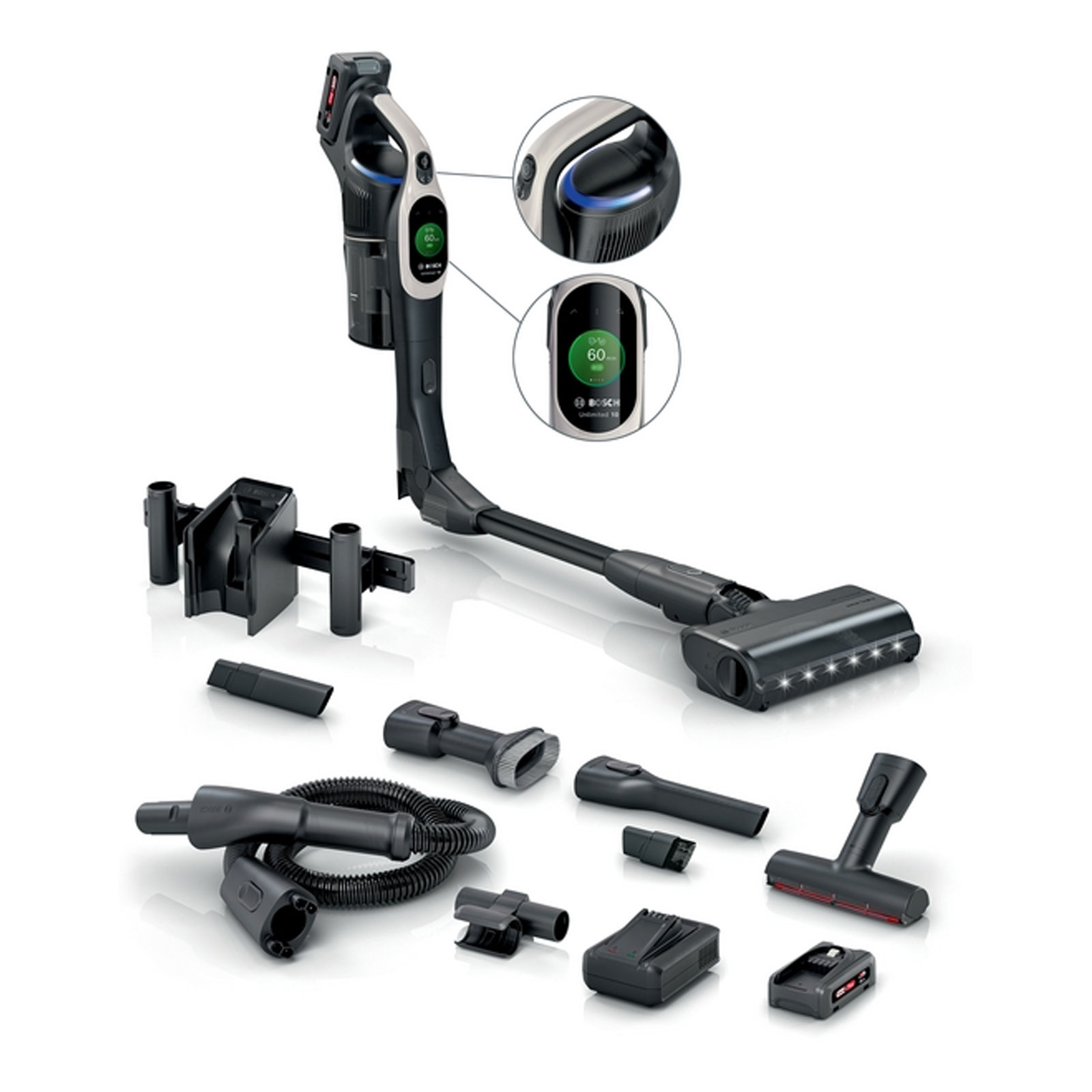 Bosch BTS1042GQC Akku-Staubsauger, Unlimited 10, Grau