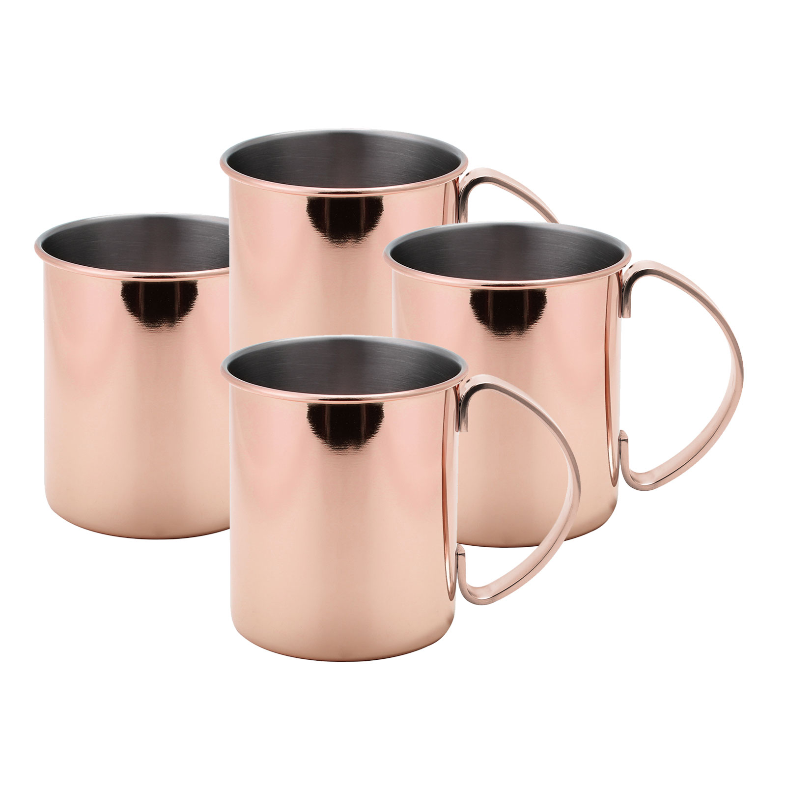 ECHTWERK Moscow Mule Becher Set 4tlg aus Edelstahl, 1000 ml,