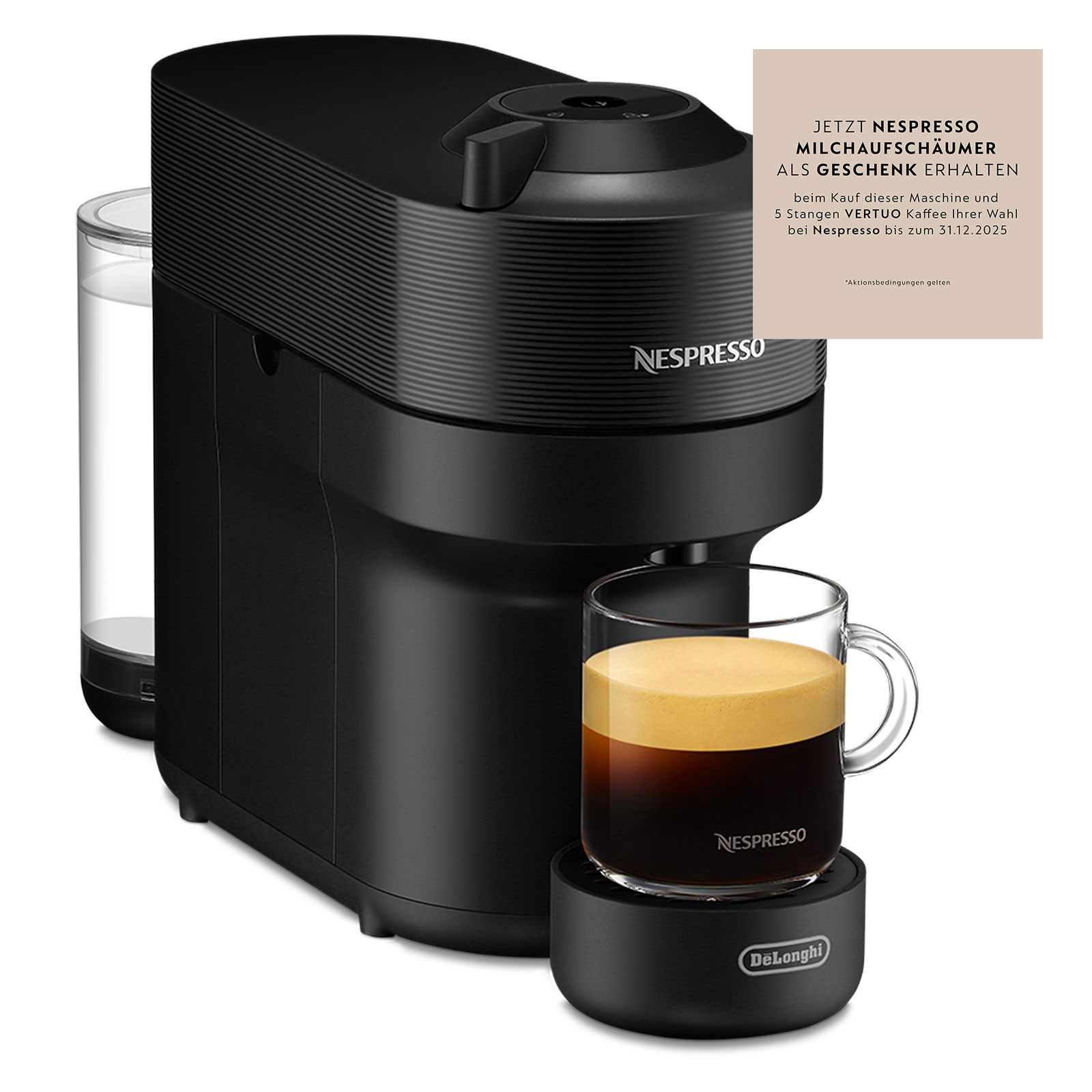 De'Longhi ENV90.B Vertuo Pop schwarz + ### AEROCCINO GUTSCHEIN ### 