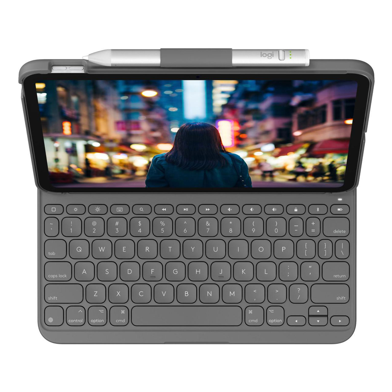 Logitech Slim Folio für iPad 10.Generation Oxford Grey Tablet-Tastatur mit Bookcover Logitech Slim Folio für iPad 10.Generation Oxford Grey Tablet-Tastatur mit Bookcover