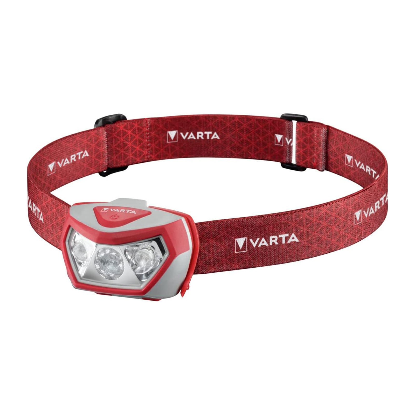 Varta Outdoor Sports H20 Pro Kopfleuchte mit 3AAA Batterien rot