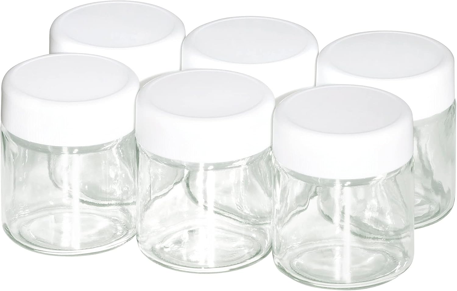 Steba Joghurtbecher, 6 Glas-Joghurtbecher im Set, Volumen pro Becher: 0,21Liter, Glas/Weiß