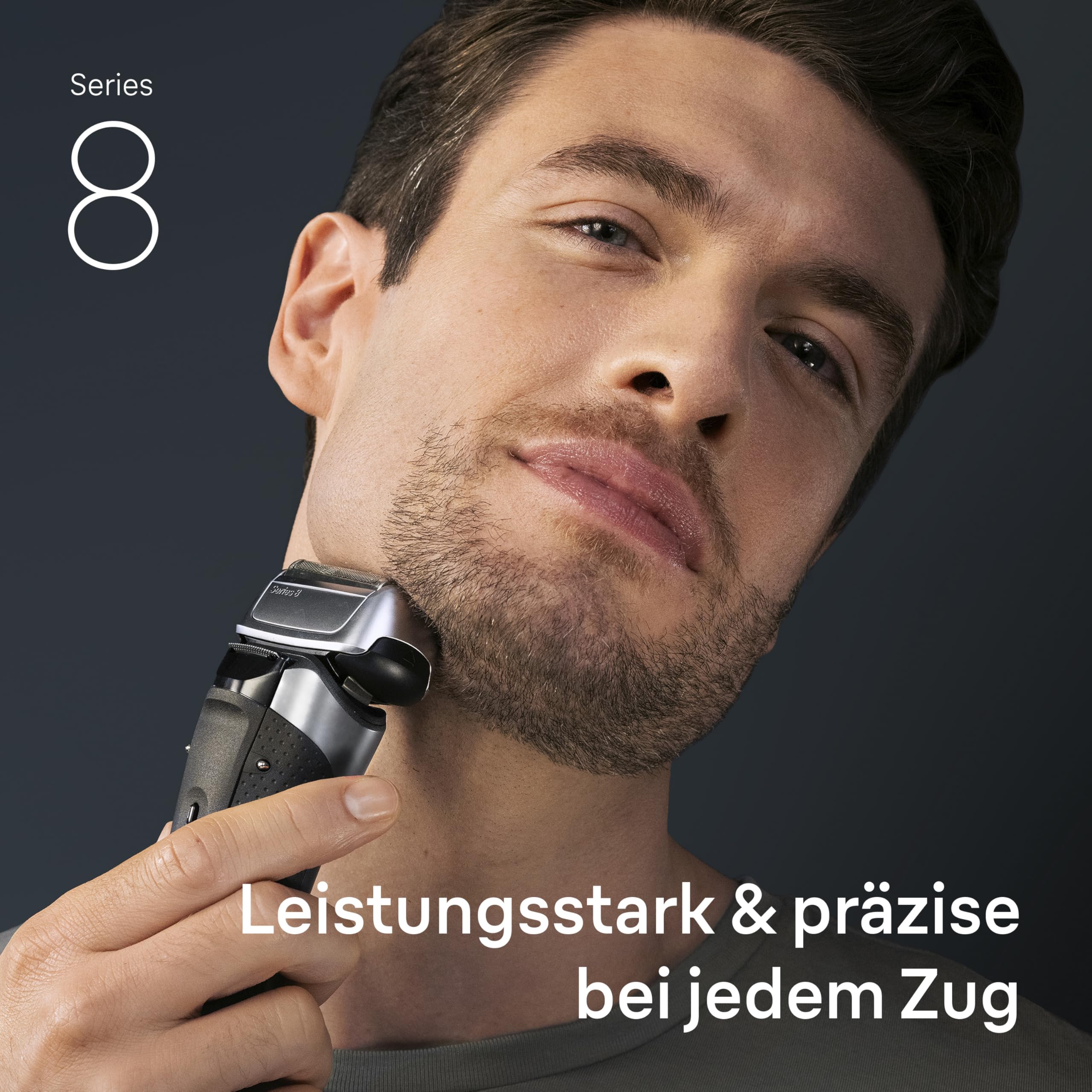 BRAUN Series 8 Elektrorasierer, SensoAdapt, Ladeständer, 8617s Herrenrasierer